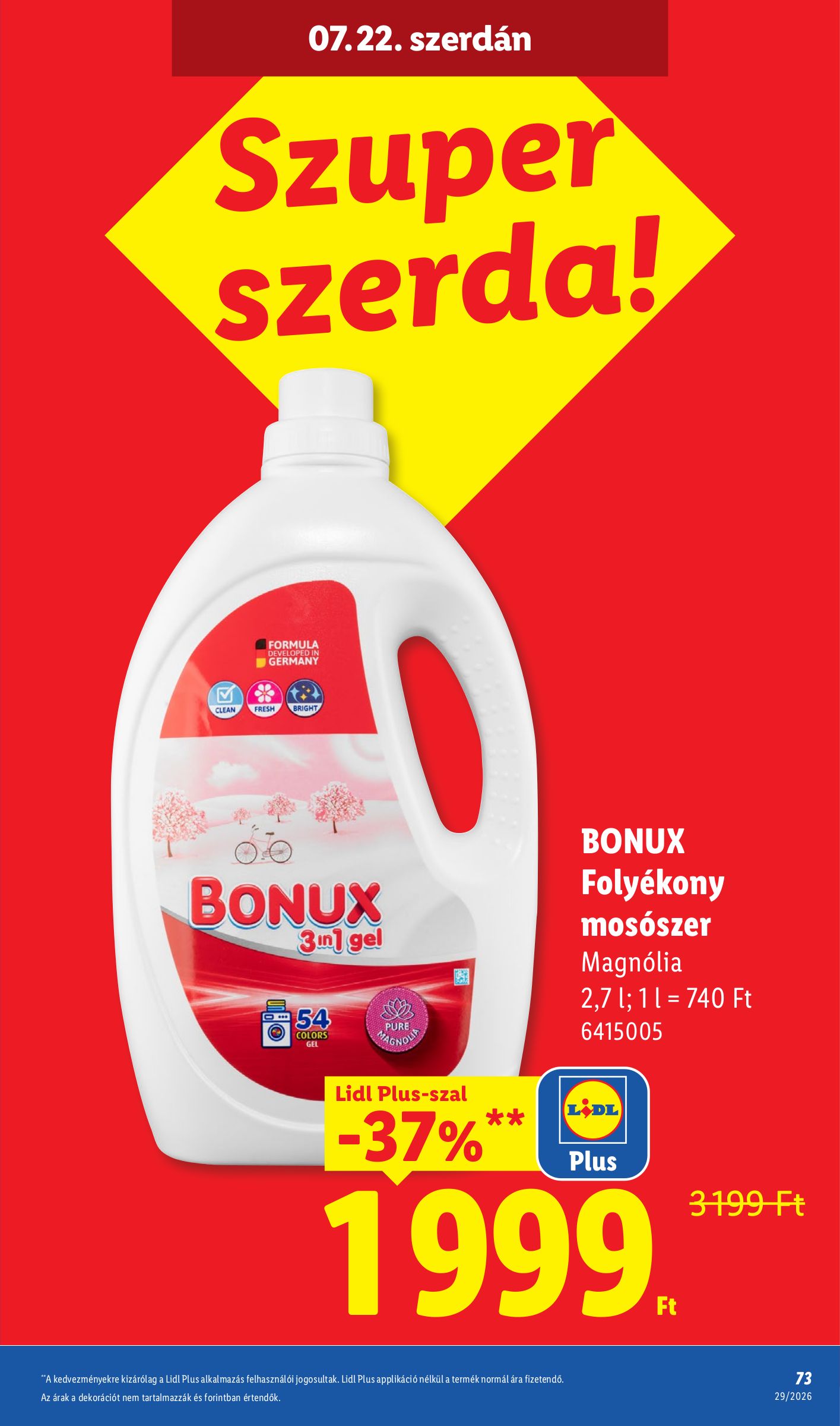 lidl - Lidl hirdetmény a következő hétre csütörtöktől 2026.07.16.-tól szerdától 2026.07.22.-ig - page: 73