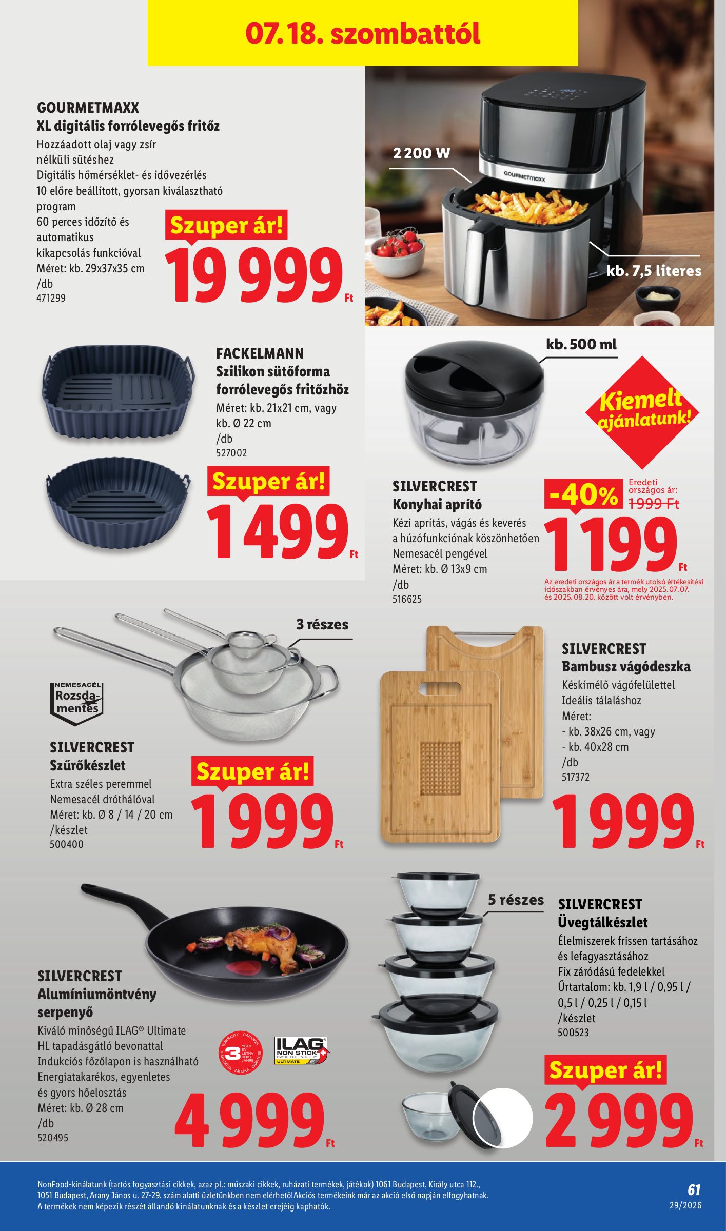 lidl - Lidl hirdetmény a következő hétre csütörtöktől 2026.07.16.-tól szerdától 2026.07.22.-ig - page: 61