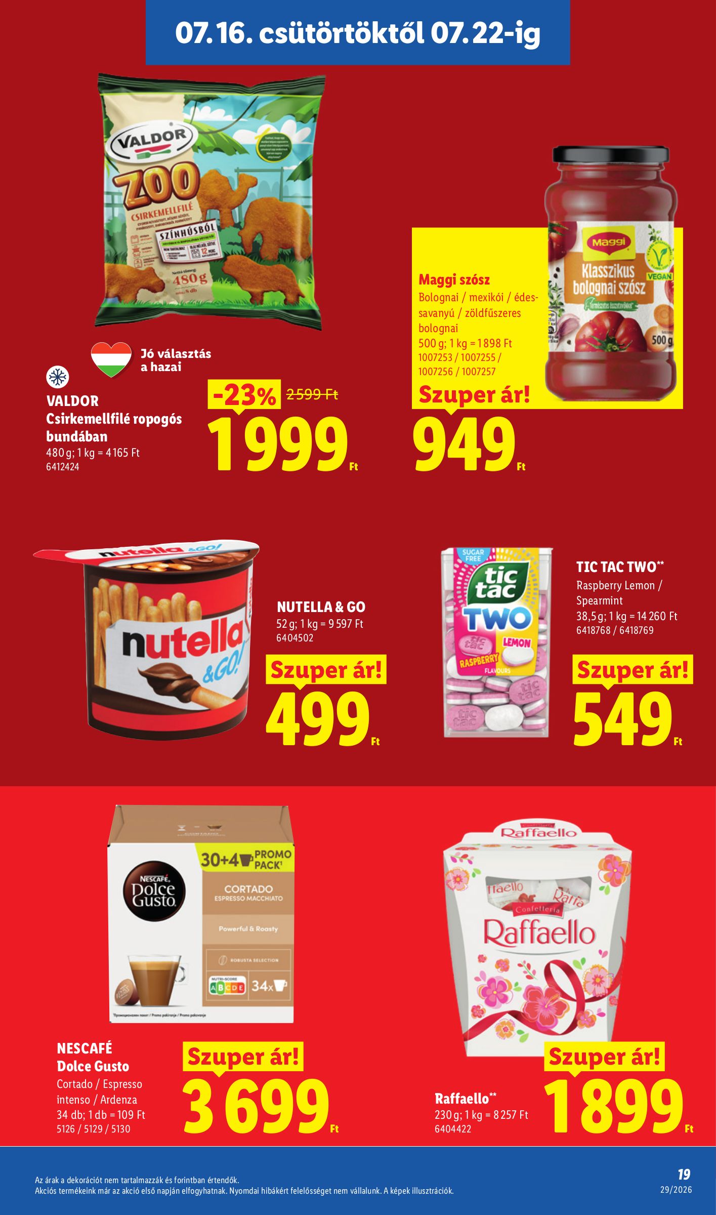 lidl - Lidl hirdetmény a következő hétre csütörtöktől 2026.07.16.-tól szerdától 2026.07.22.-ig - page: 19