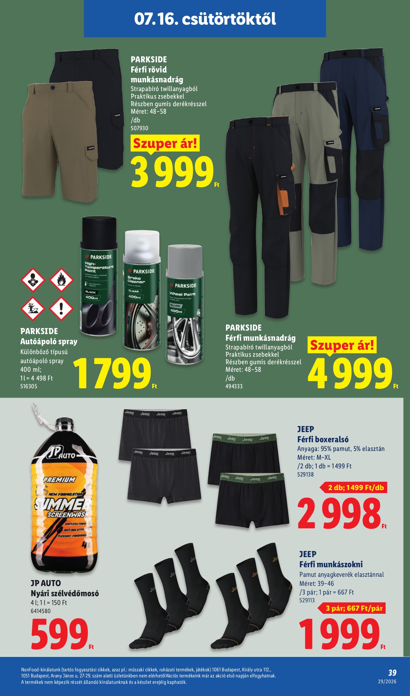 lidl - Lidl hirdetmény a következő hétre csütörtöktől 2026.07.16.-tól szerdától 2026.07.22.-ig - page: 39