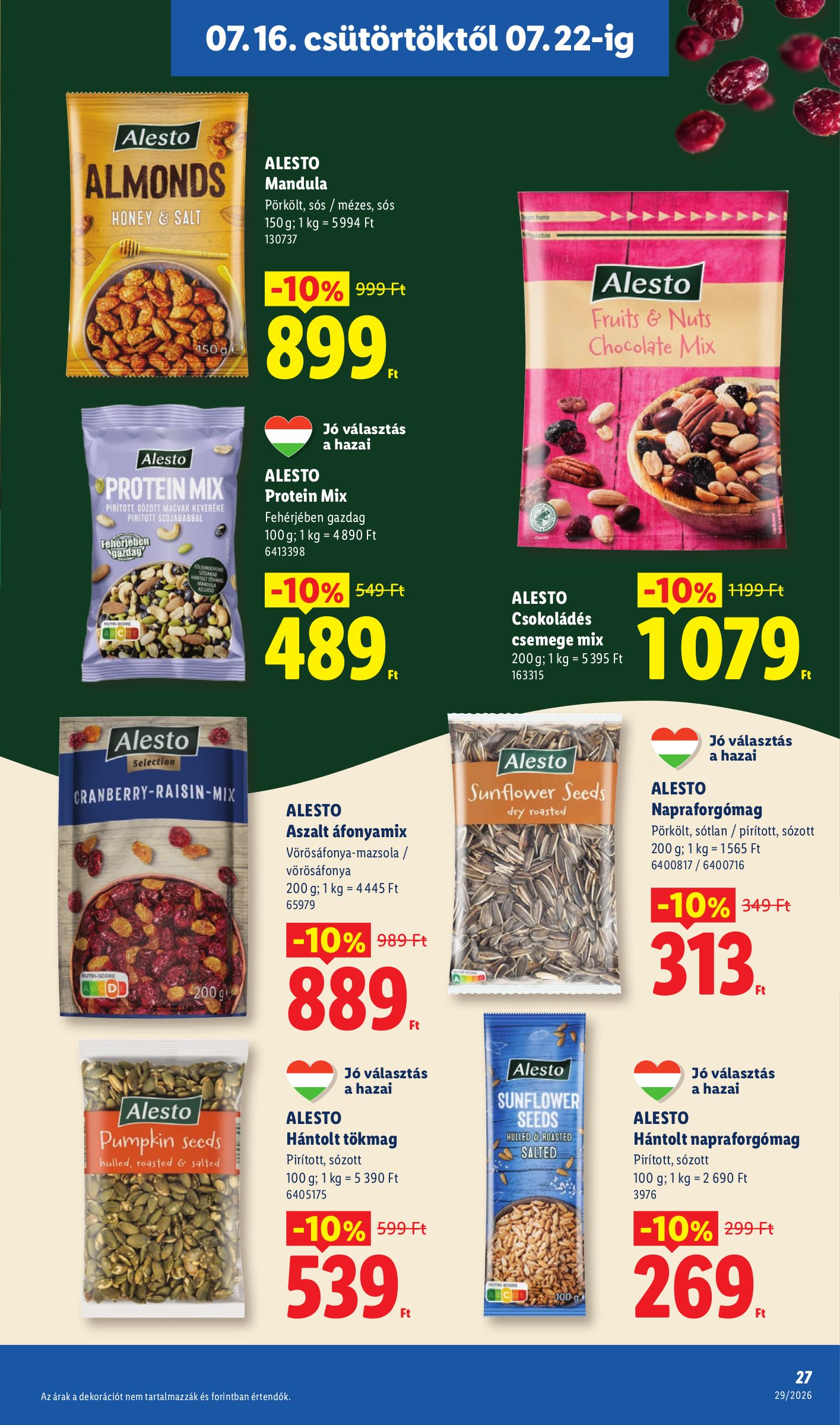 lidl - Lidl hirdetmény a következő hétre csütörtöktől 2026.07.16.-tól szerdától 2026.07.22.-ig - page: 27