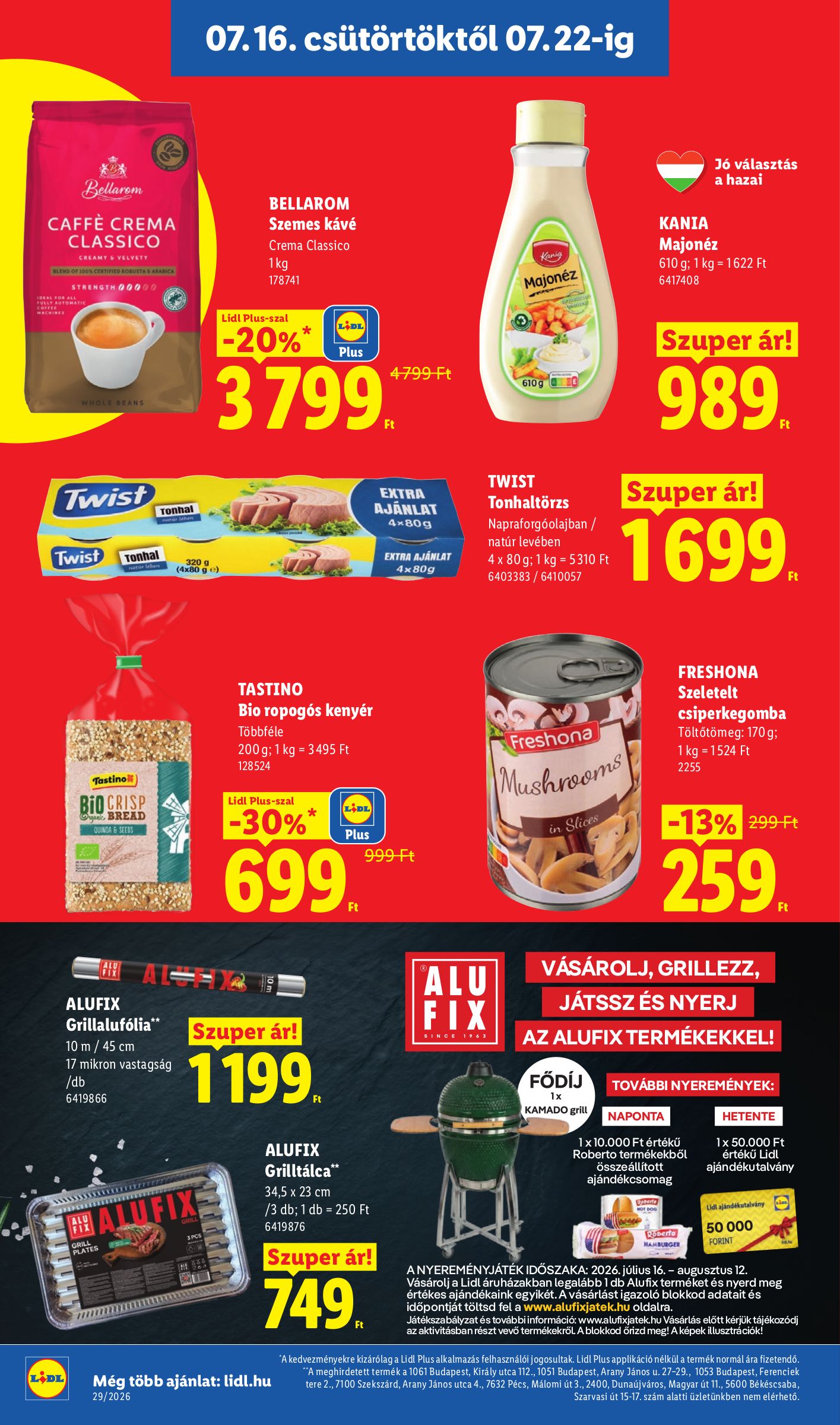 lidl - Lidl hirdetmény a következő hétre csütörtöktől 2026.07.16.-tól szerdától 2026.07.22.-ig - page: 18