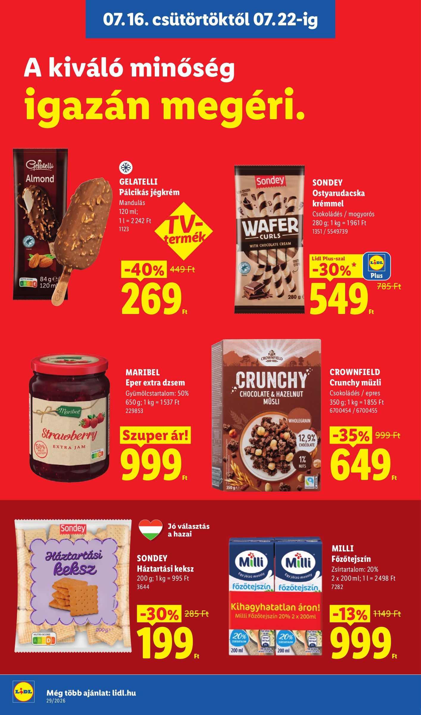 lidl - Lidl hirdetmény a következő hétre csütörtöktől 2026.07.16.-tól szerdától 2026.07.22.-ig - page: 16
