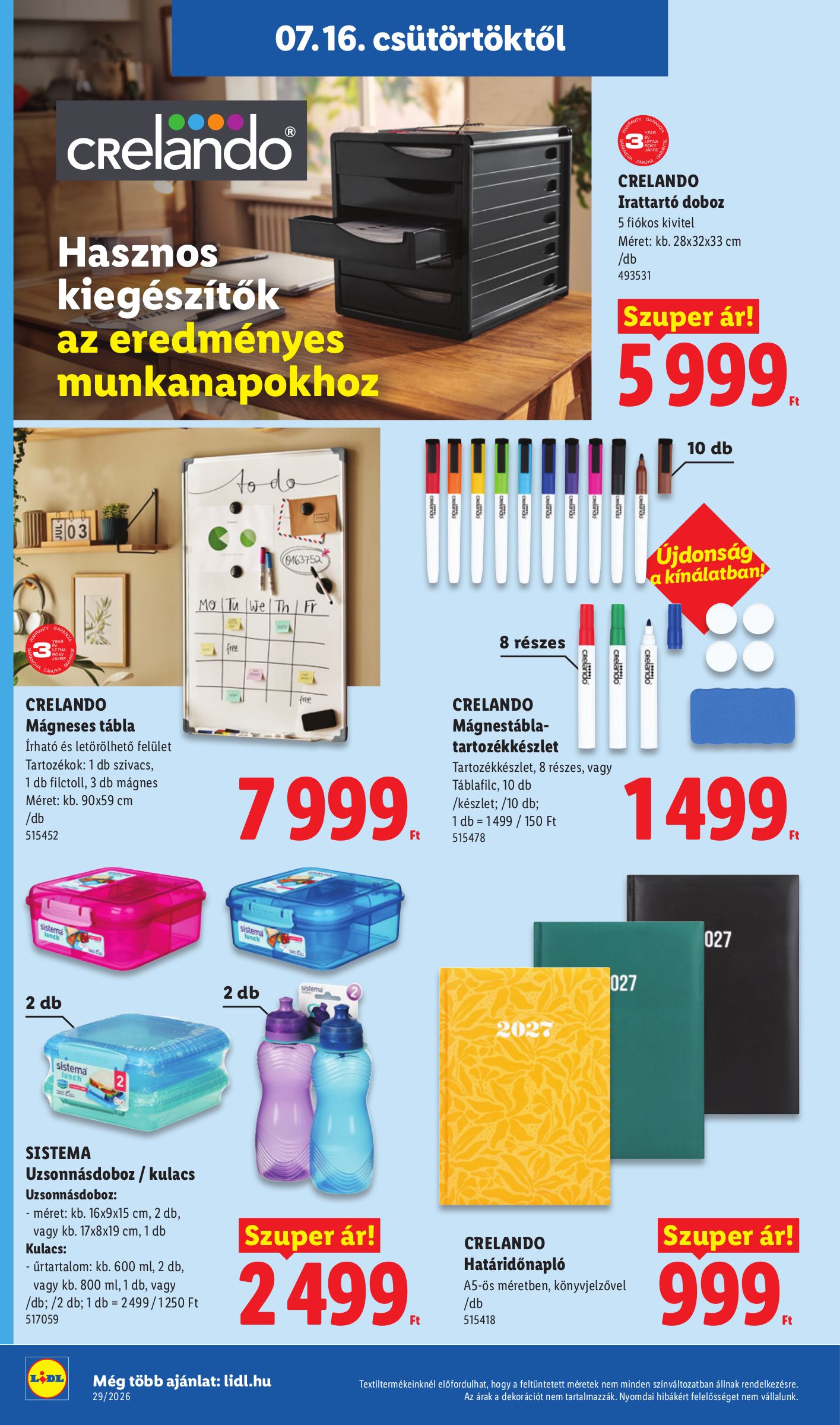 lidl - A jövőbeli Lidl akciós újság csütörtöktől 2026.07.16.-tól szerdától 2026.07.22.-ig érvényes. - page: 48
