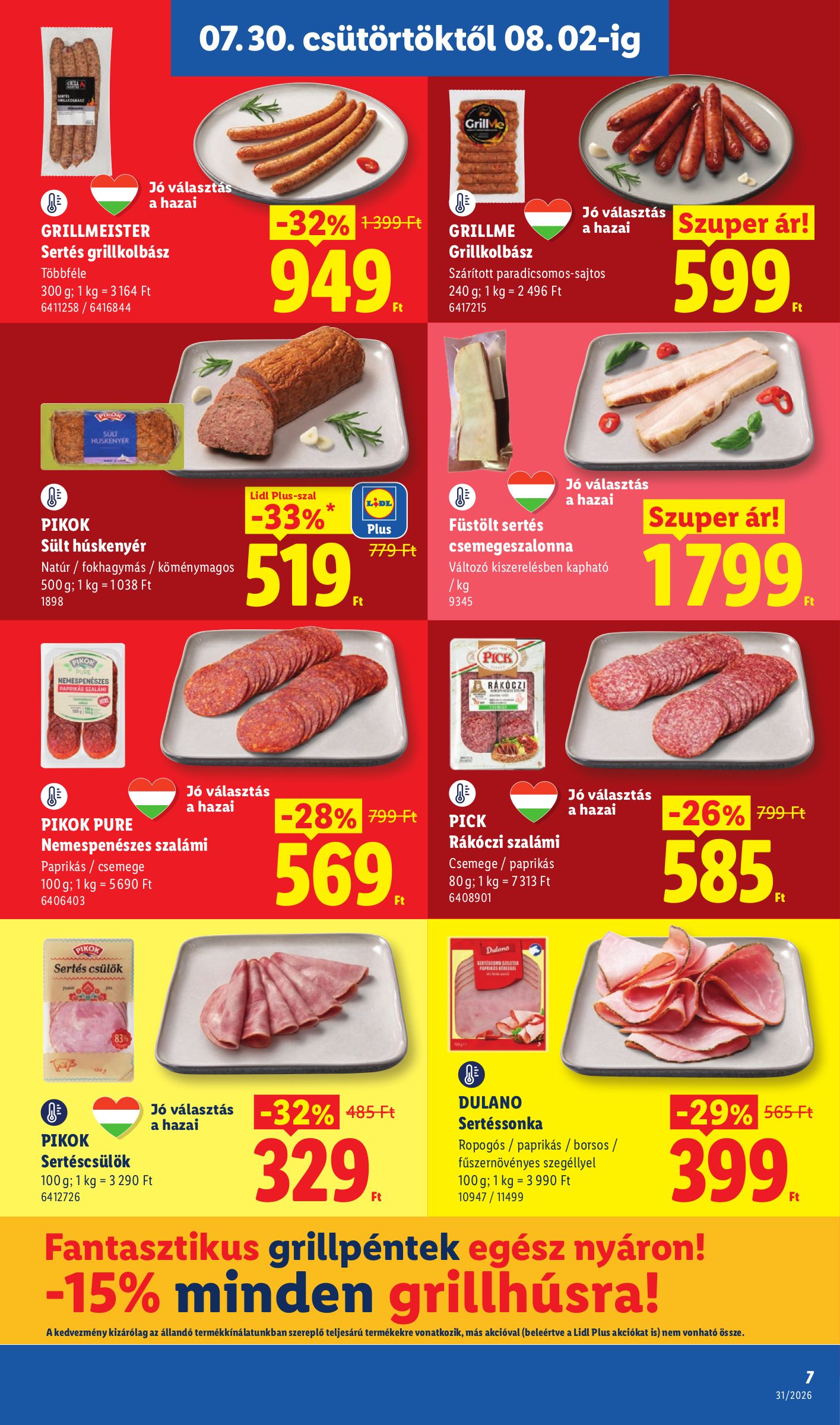 lidl - Lidl hirdetmény a következő hétre csütörtöktől 2026.07.30.-tól szerdától 2026.08.05.-ig - page: 7