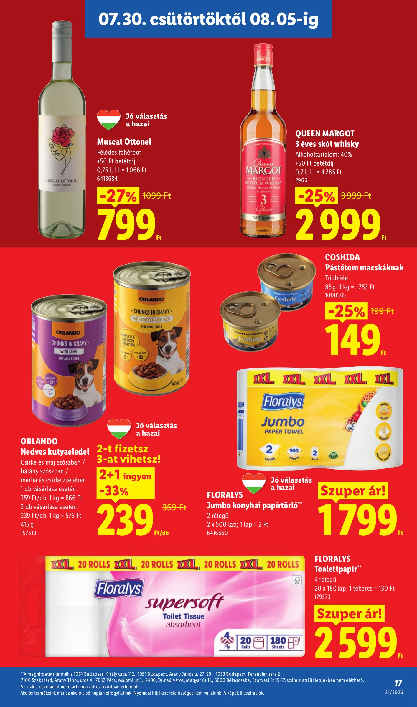 lidl - Lidl hirdetmény a következő hétre csütörtöktől 2026.07.30.-tól szerdától 2026.08.05.-ig - page: 17
