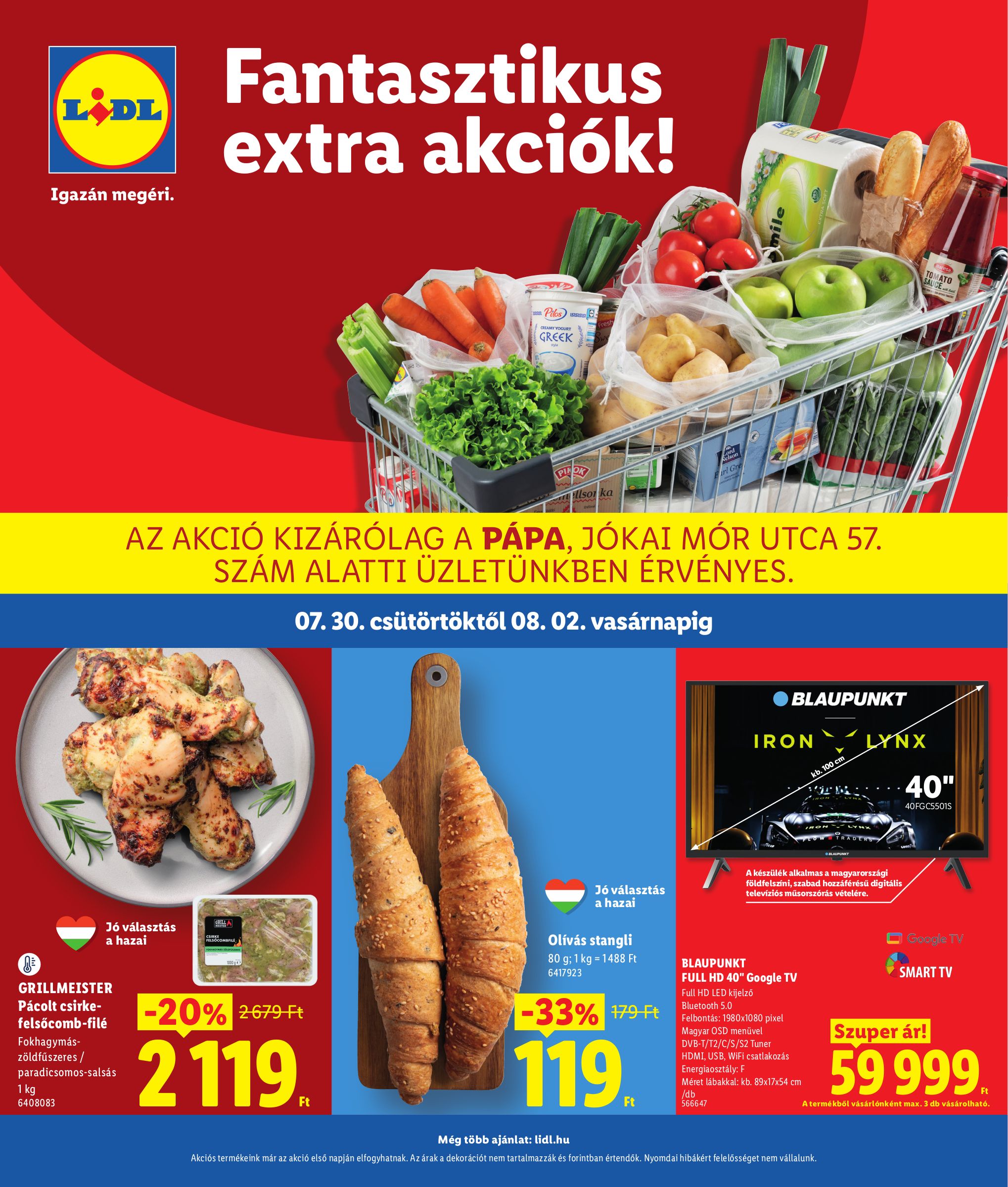 lidl - Lidl - Pápa hirdetmény a következő hétre csütörtöktől 2026.07.30.-tól vasárnaptól 2026.08.02.-ig - page: 1
