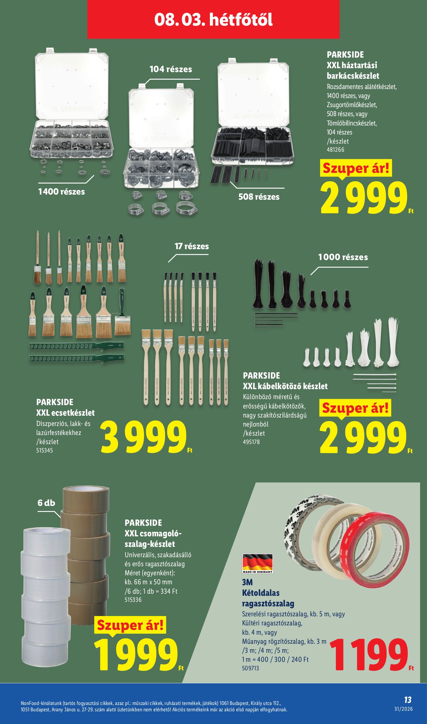 lidl - Aktuális Lidl - Nonfood szórólap érvényes csütörtöktől 2026.07.30.-től szerdától 2026.08.05.-ig - page: 13