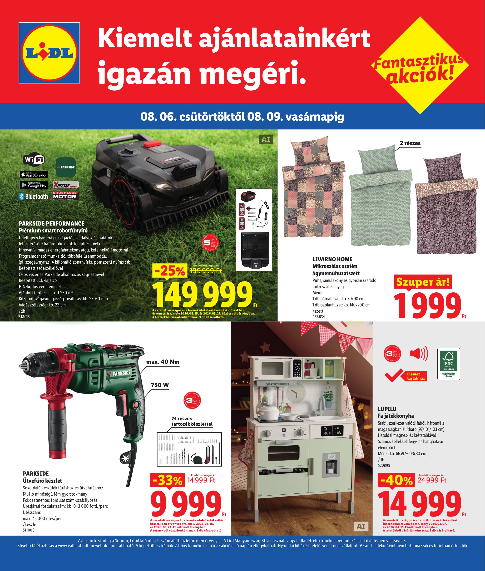 lidl - A jövőbeli Lidl - Fantasztikus extra akciók akciós újság csütörtöktől 2026.08.06.-tól vasárnaptól 2026.08.09.-ig érvényes. - page: 4