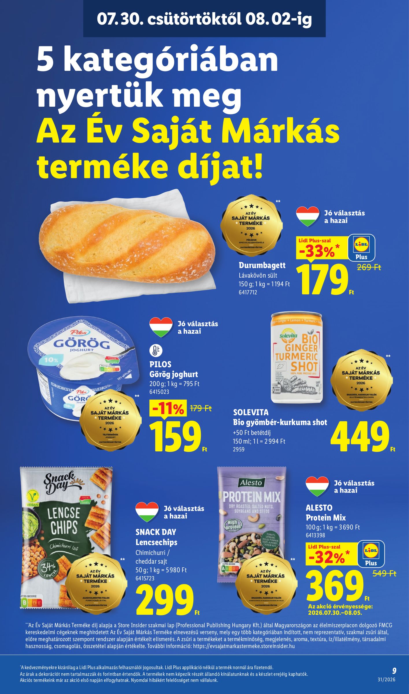 lidl - Aktuális Lidl szórólap érvényes csütörtöktől 2026.07.30.-től szerdától 2026.08.05.-ig - page: 9
