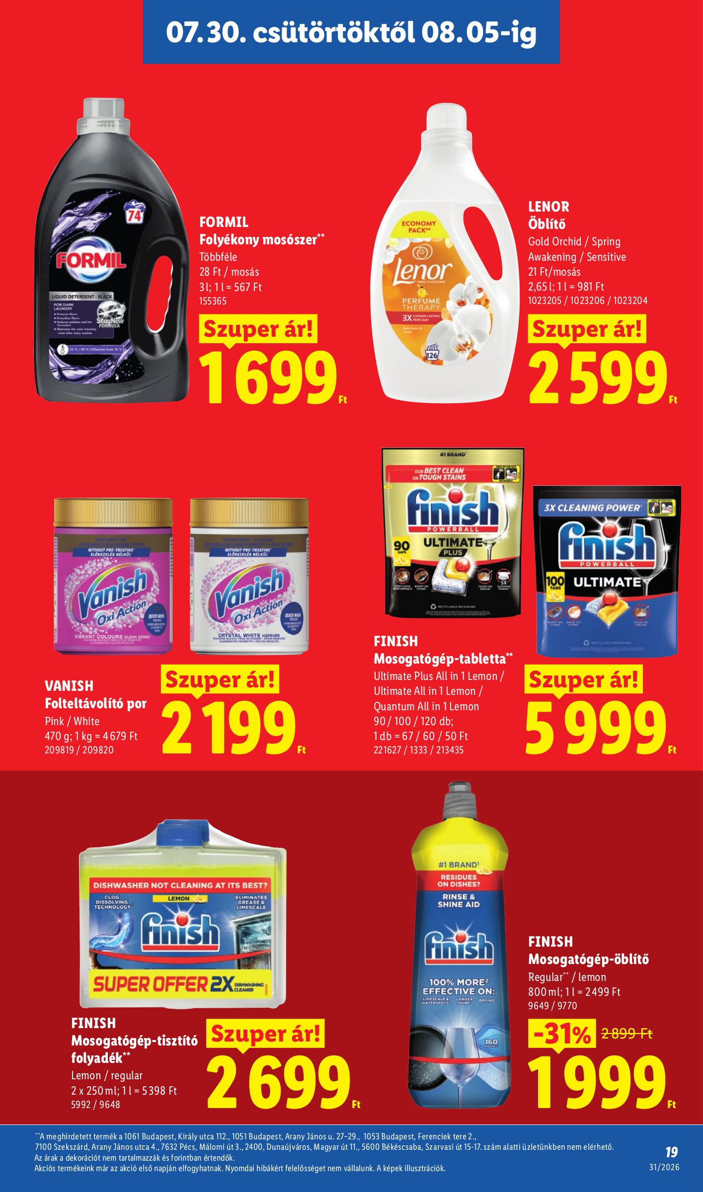 lidl - Aktuális Lidl szórólap érvényes csütörtöktől 2026.07.30.-től szerdától 2026.08.05.-ig - page: 19