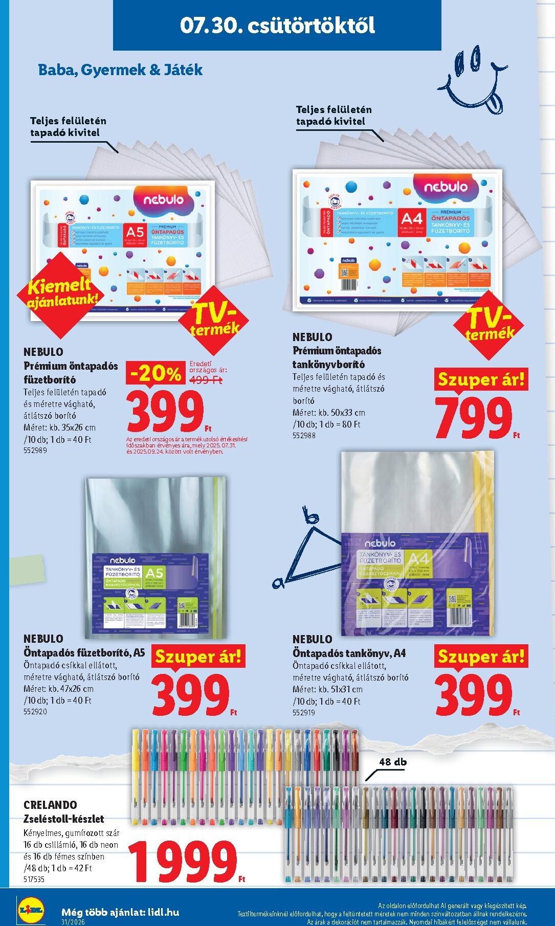 lidl - Aktuális Lidl - Back to school szórólap érvényes csütörtöktől 2026.07.30.-től hétfőtől 2026.08.31.-ig - page: 6