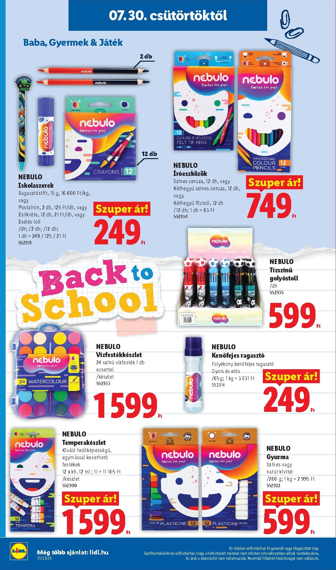 lidl - Aktuális Lidl - Back to school szórólap érvényes csütörtöktől 2026.07.30.-től hétfőtől 2026.08.31.-ig - page: 8