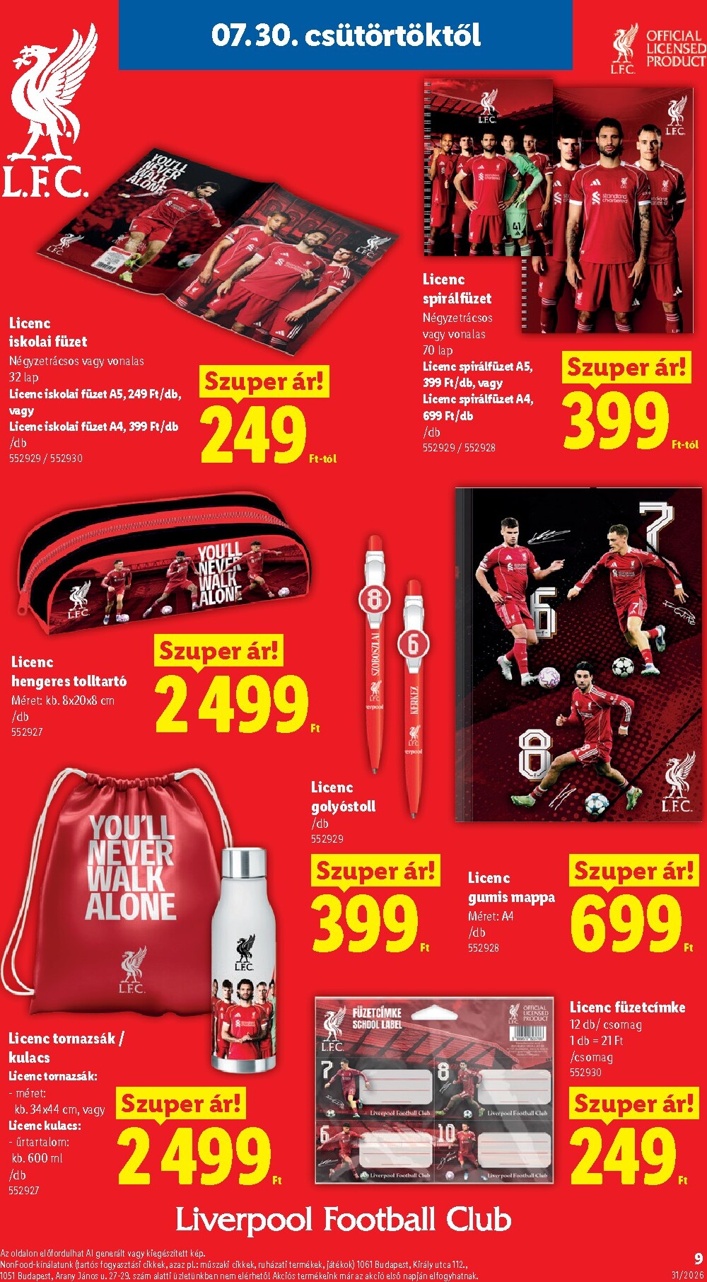 lidl - Aktuális Lidl - Back to school szórólap érvényes csütörtöktől 2026.07.30.-től hétfőtől 2026.08.31.-ig - page: 9