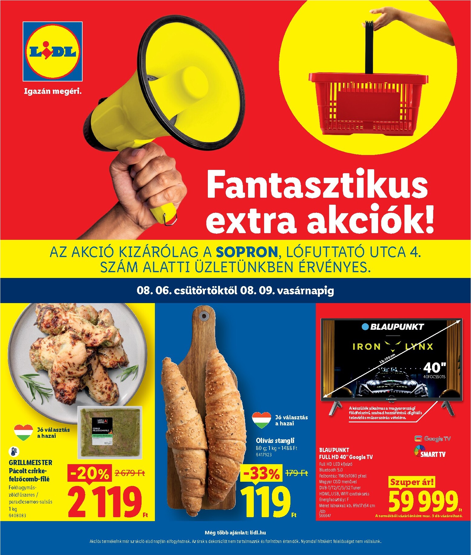 lidl - Aktuális Lidl - Fantasztikus extra akciók szórólap érvényes csütörtöktől 2026.08.06.-től vasárnaptól 2026.08.09.-ig