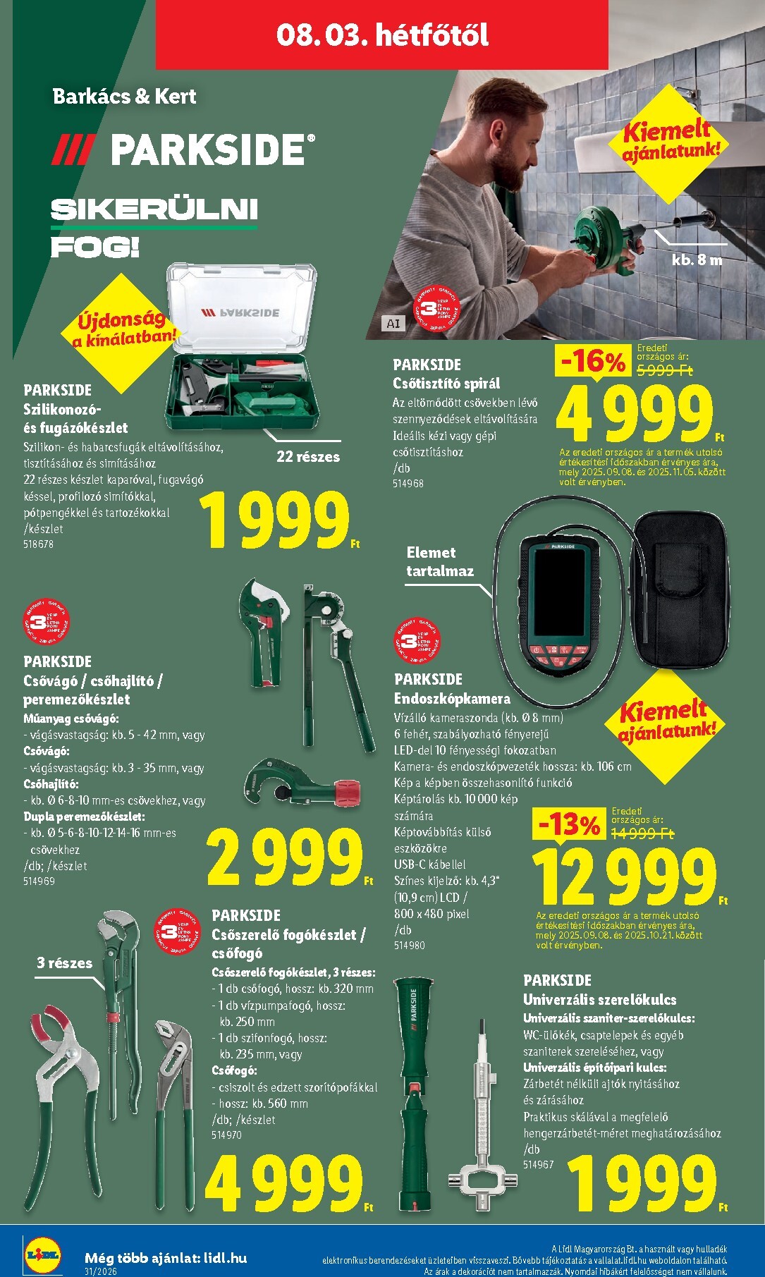 lidl - Aktuális Lidl - Nonfood kínálatunk - 31. hét szórólap érvényes szombattól 2026.08.01.-től vasárnaptól 2026.08.09.-ig - page: 10