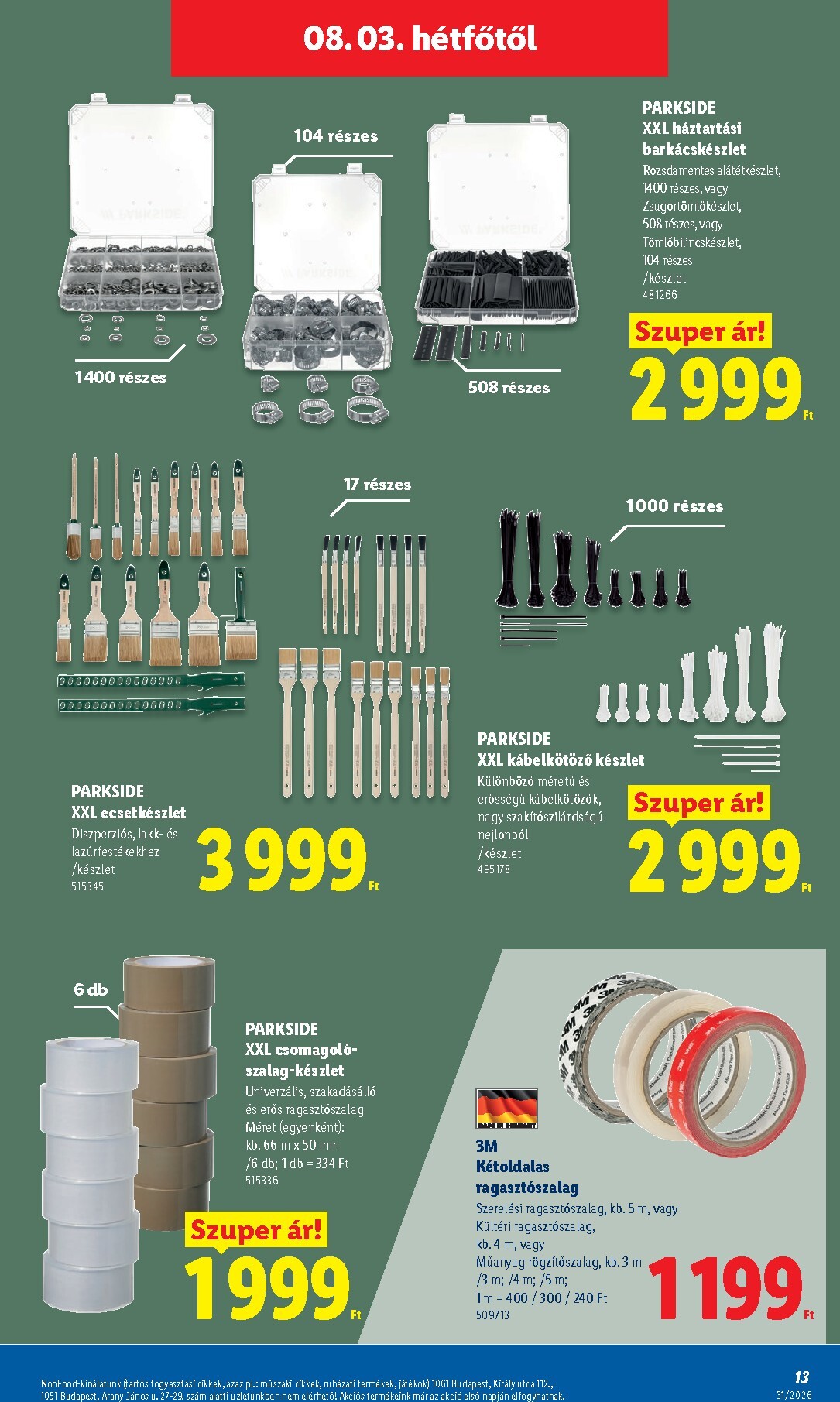 lidl - Aktuális Lidl - Nonfood kínálatunk - 31. hét szórólap érvényes szombattól 2026.08.01.-től vasárnaptól 2026.08.09.-ig - page: 13