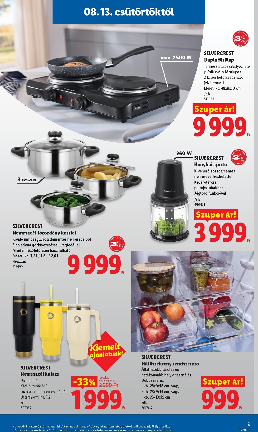 lidl - Lidl - Nonfood hirdetmény a következő hétre csütörtöktől 2026.08.13.-tól szerdától 2026.08.19.-ig - page: 3