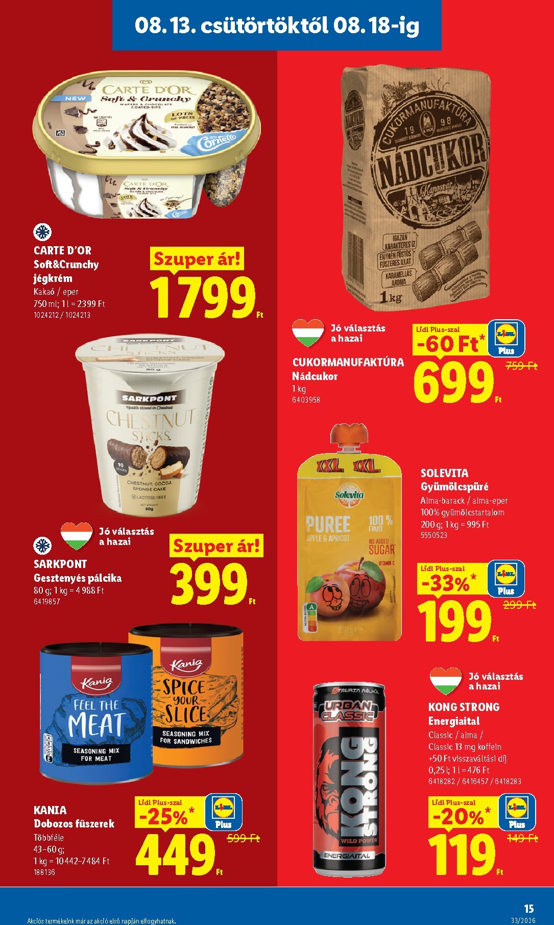 lidl - Lidl hirdetmény a következő hétre csütörtöktől 2026.08.13.-tól keddtől 2026.08.18.-ig - page: 15