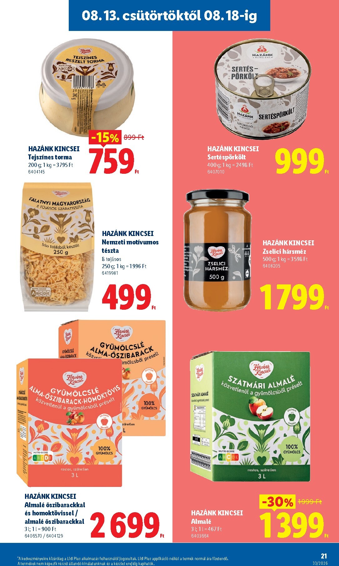lidl - Lidl hirdetmény a következő hétre csütörtöktől 2026.08.13.-tól keddtől 2026.08.18.-ig - page: 21