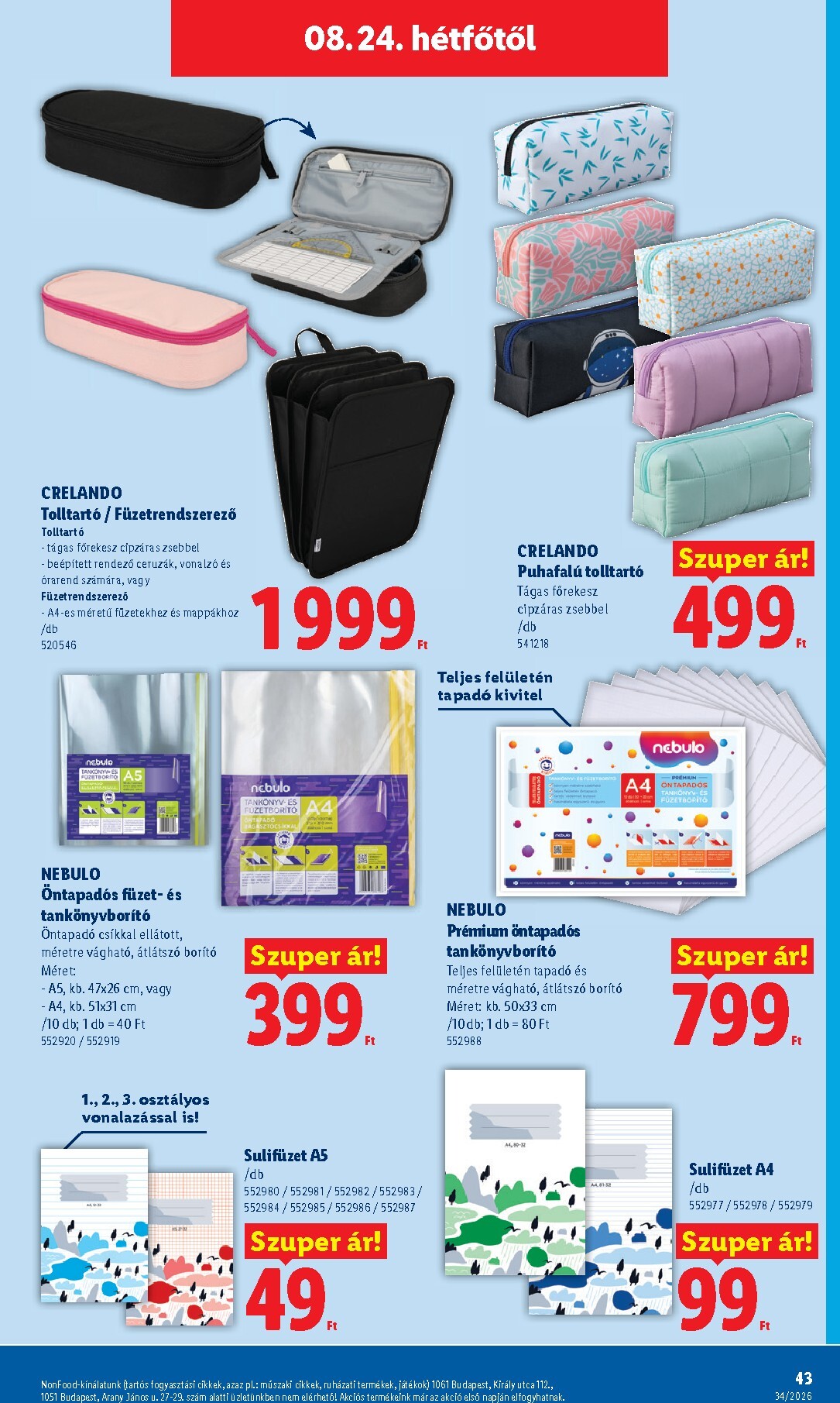 lidl - Lidl hirdetmény a következő hétre szerdától 2026.08.19.-tól szerdától 2026.08.26.-ig - page: 43