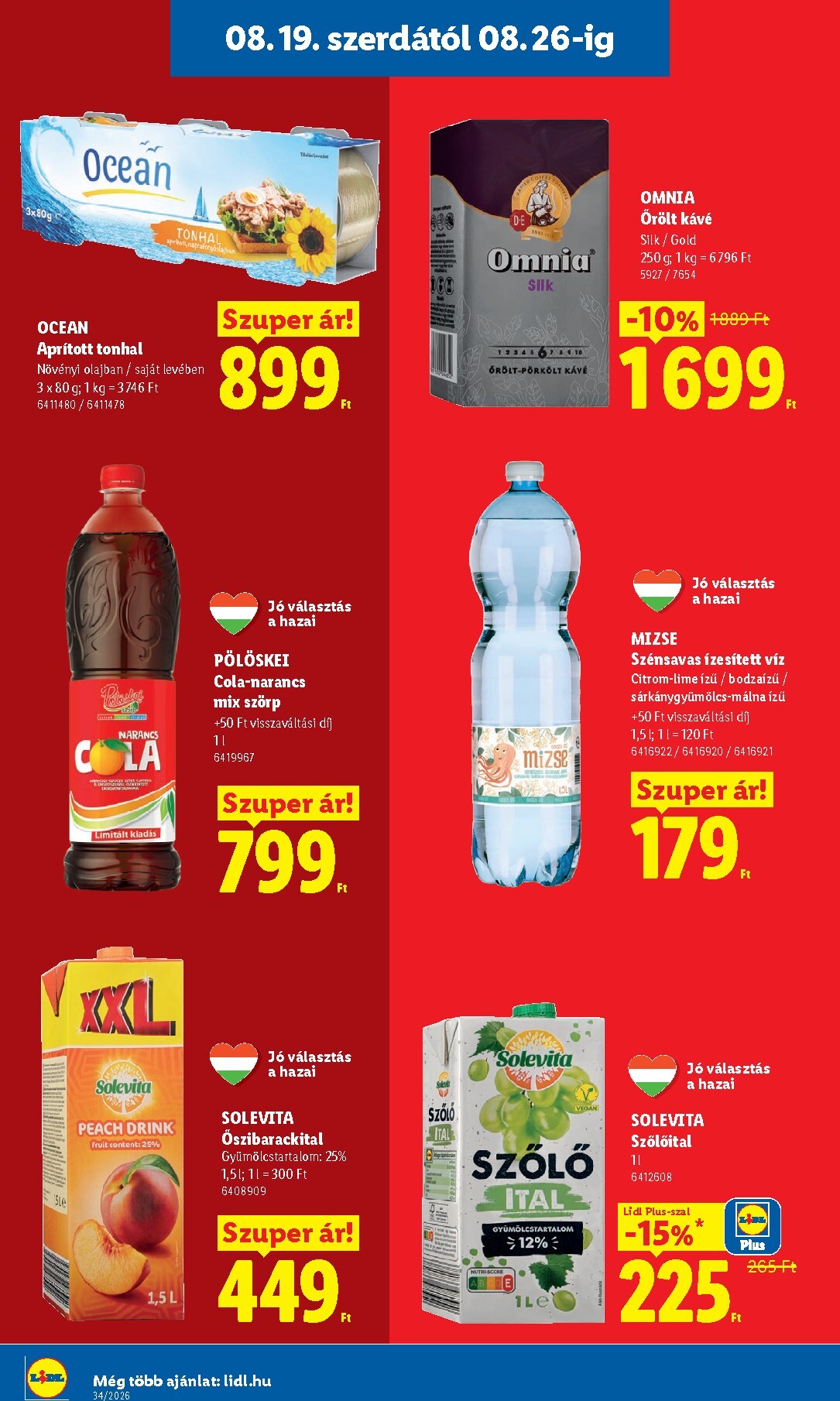 lidl - A jövőbeli Lidl akciós újság szerdától 2026.08.19.-tól szerdától 2026.08.26.-ig érvényes. - page: 14