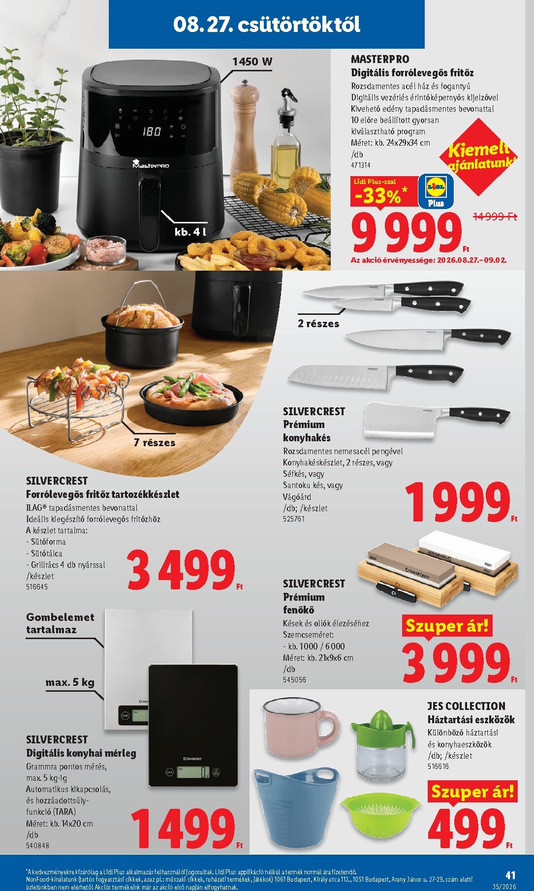 lidl - Lidl hirdetmény a következő hétre csütörtöktől 2026.08.27.-tól szerdától 2026.09.02.-ig - page: 41