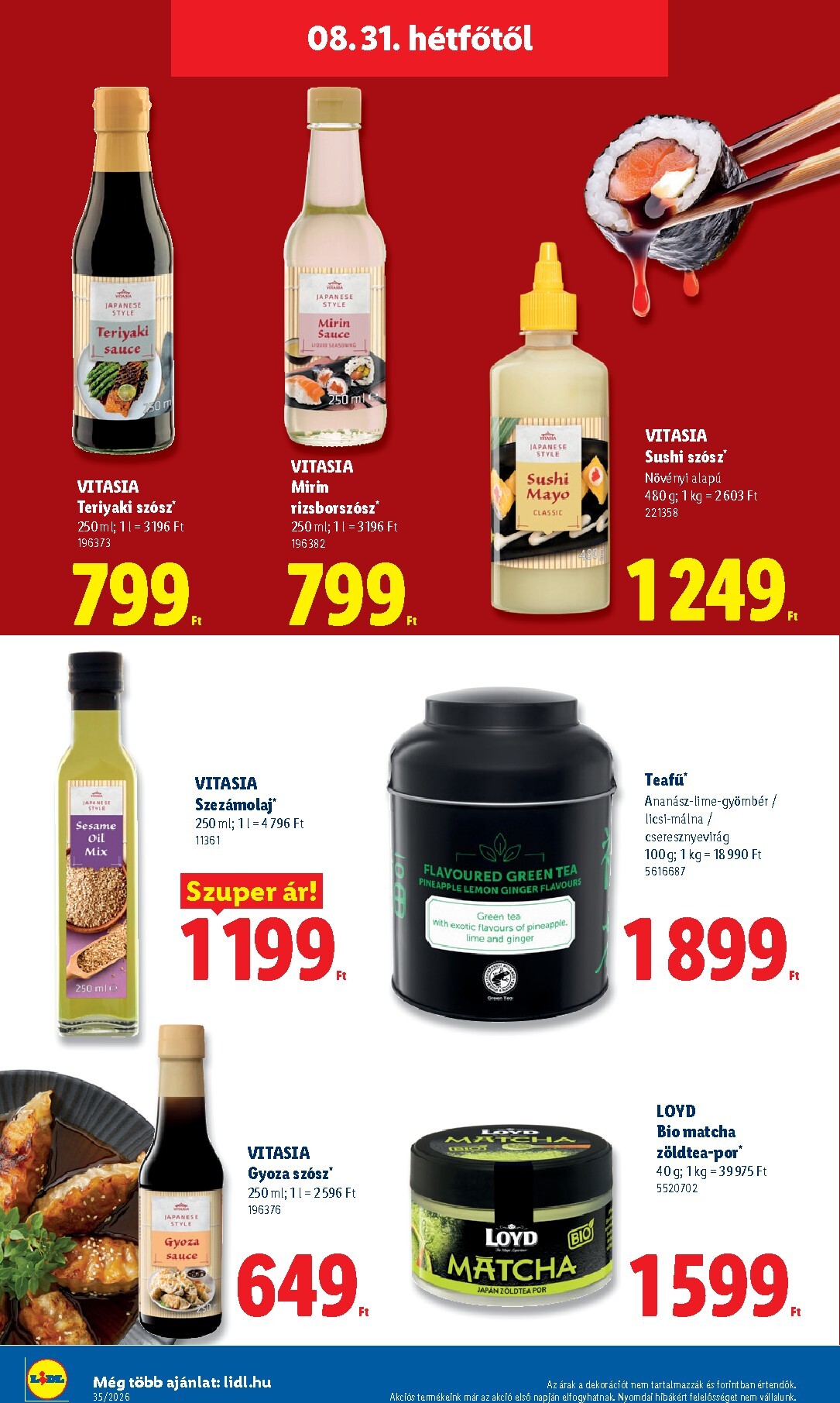 lidl - Lidl hirdetmény a következő hétre csütörtöktől 2026.08.27.-tól szerdától 2026.09.02.-ig - page: 72