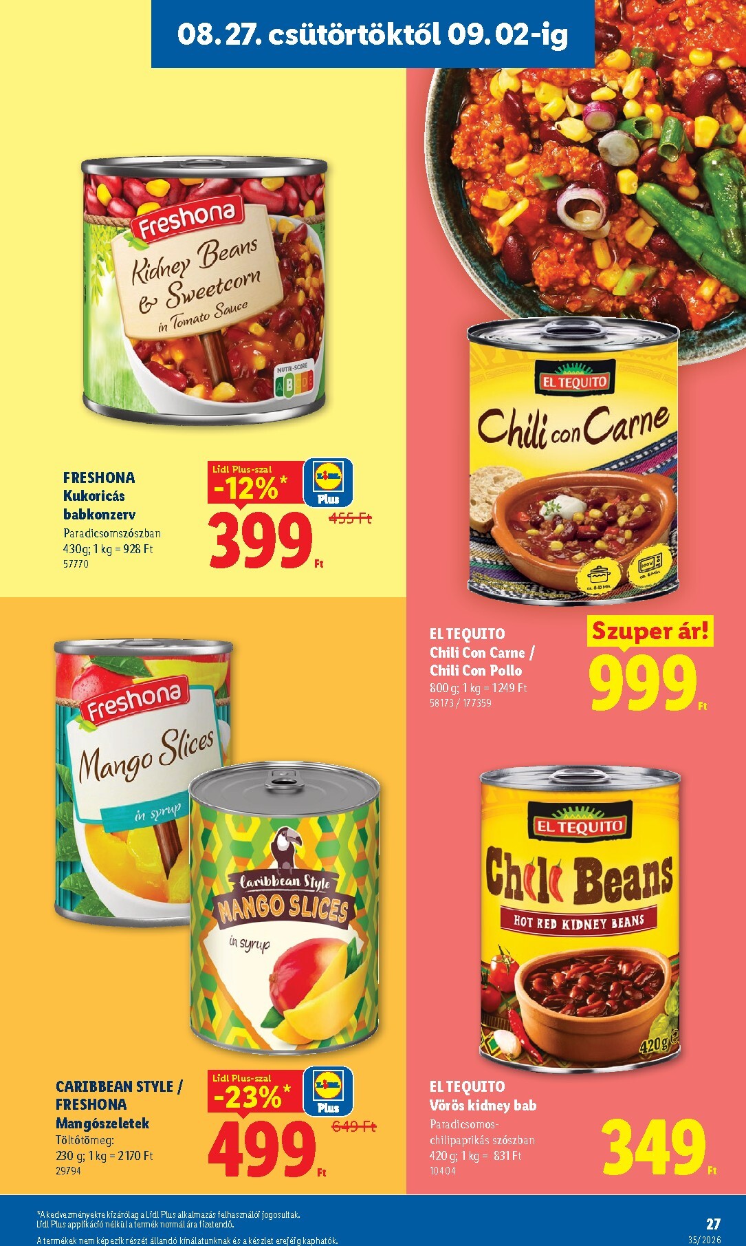 lidl - Lidl hirdetmény a következő hétre csütörtöktől 2026.08.27.-tól szerdától 2026.09.02.-ig - page: 27