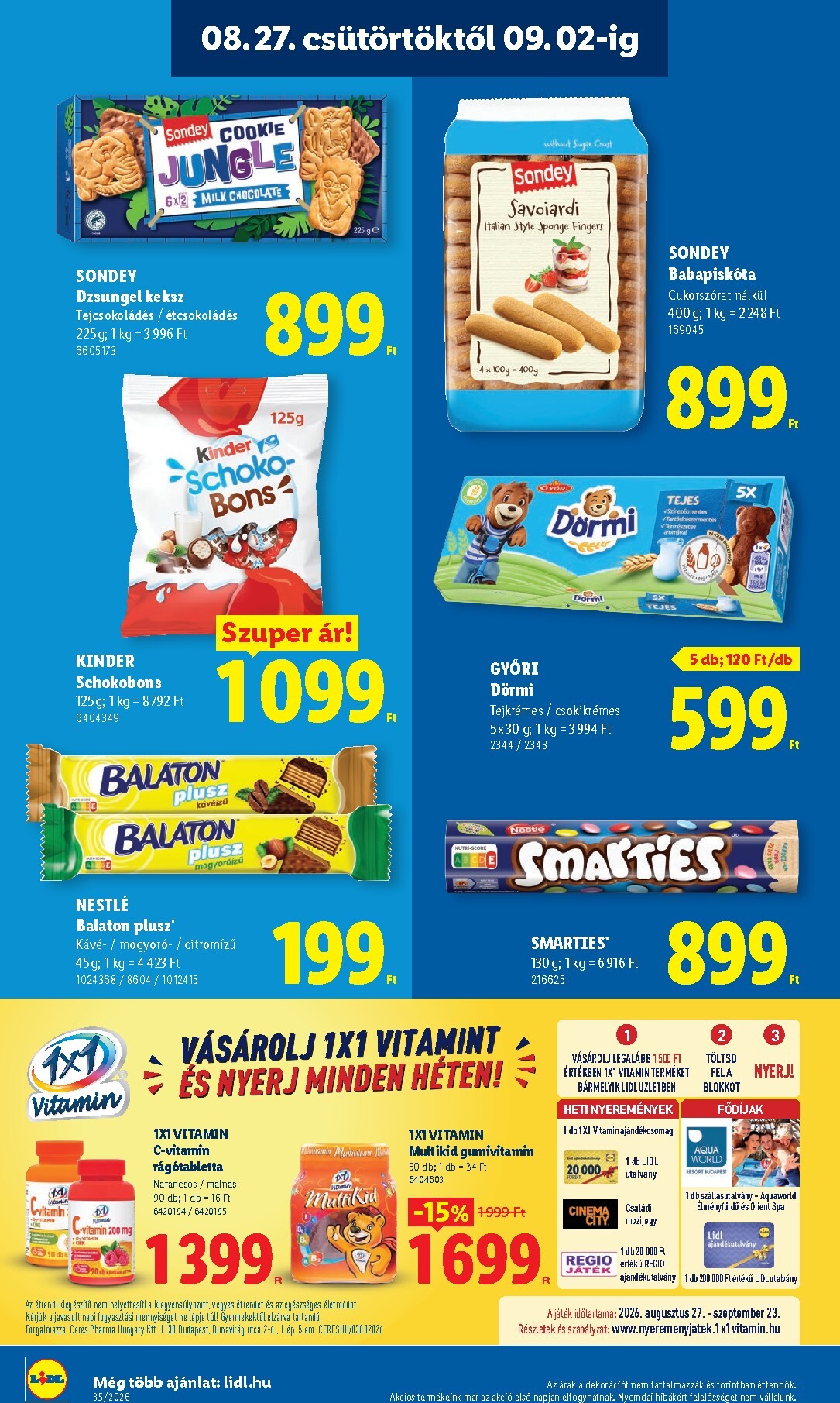 lidl - Lidl hirdetmény a következő hétre csütörtöktől 2026.08.27.-tól szerdától 2026.09.02.-ig - page: 32