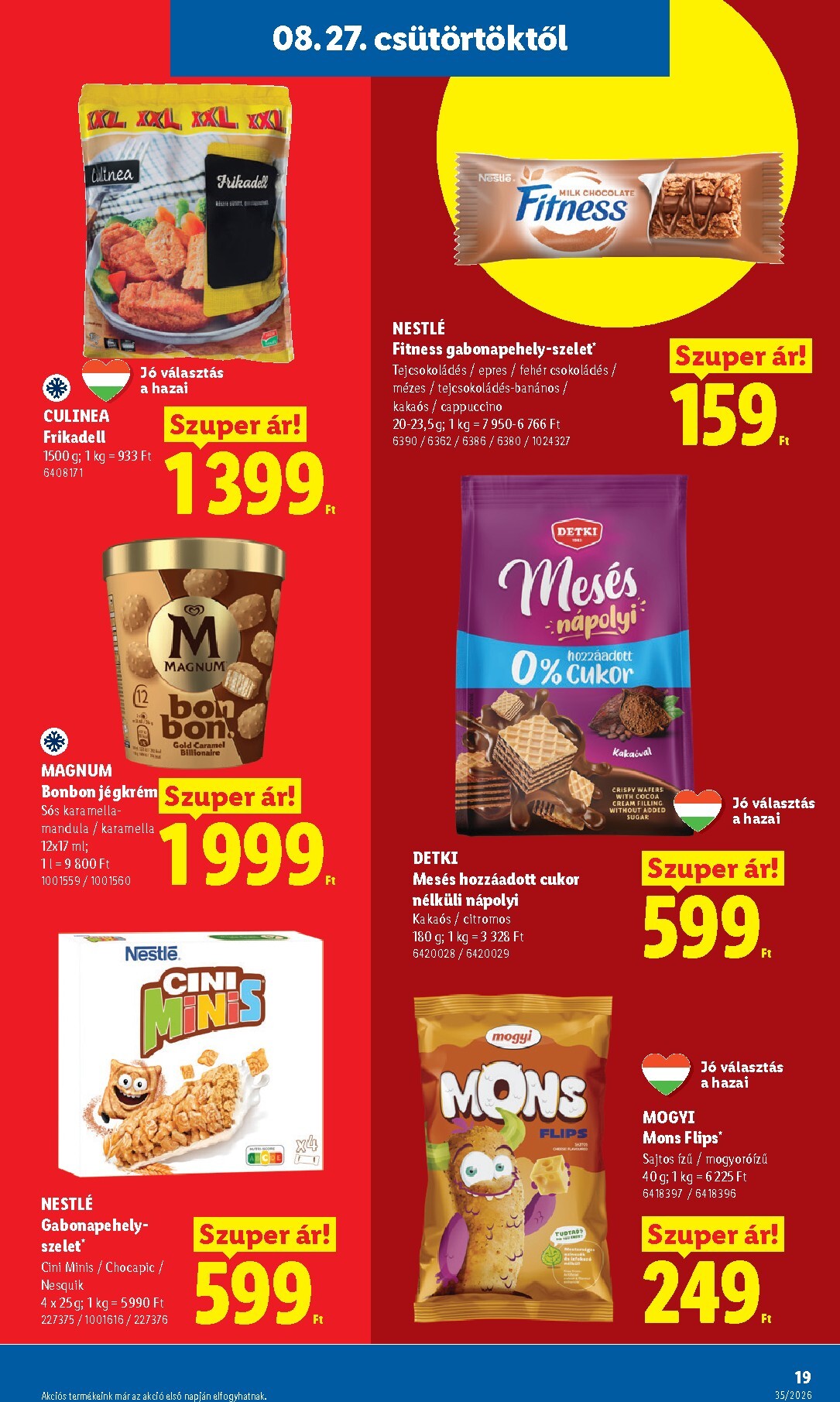 lidl - Lidl hirdetmény a következő hétre csütörtöktől 2026.08.27.-tól szerdától 2026.09.02.-ig - page: 19