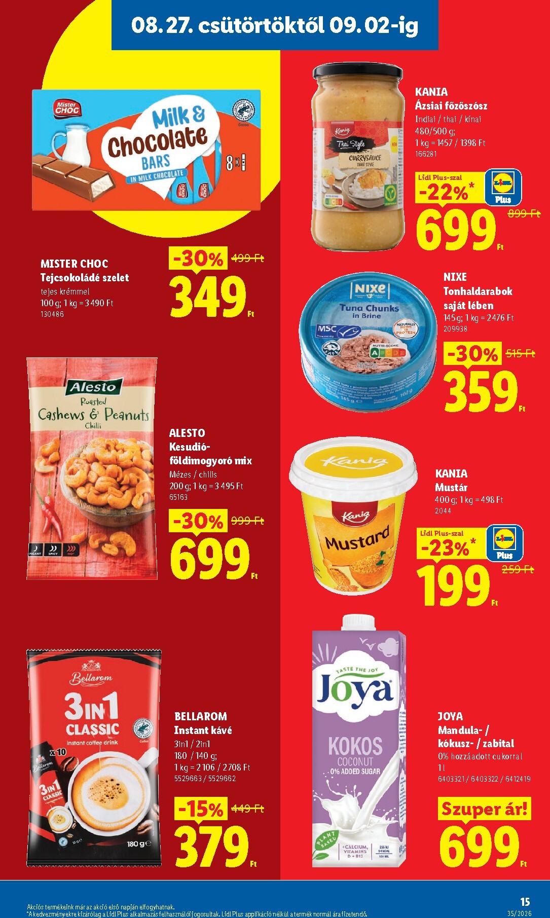 lidl - Lidl hirdetmény a következő hétre csütörtöktől 2026.08.27.-tól szerdától 2026.09.02.-ig - page: 15