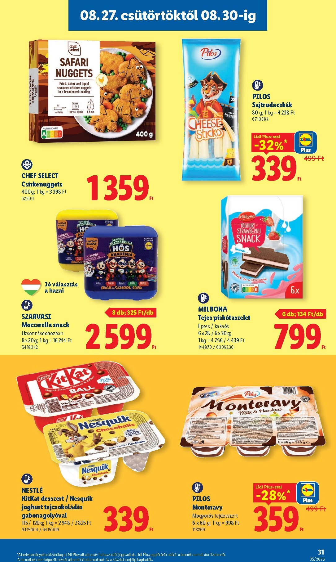 lidl - Lidl hirdetmény a következő hétre csütörtöktől 2026.08.27.-tól szerdától 2026.09.02.-ig - page: 31