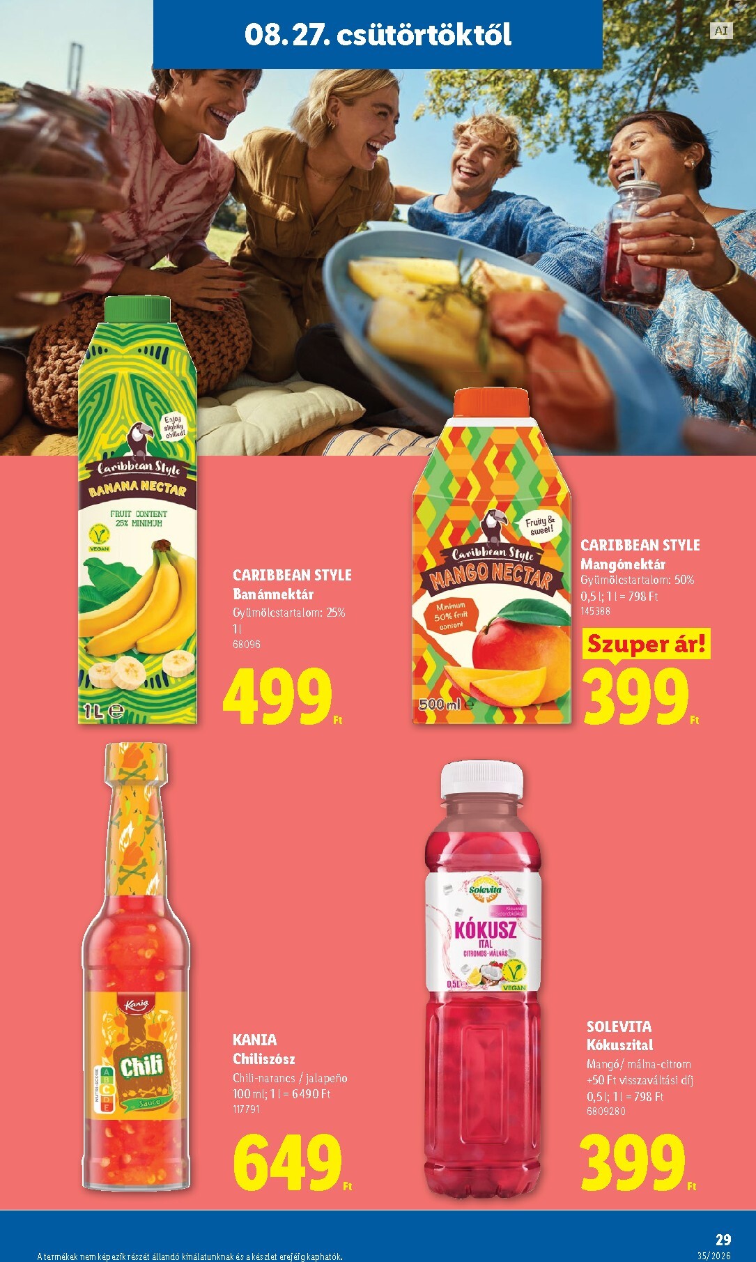 lidl - Lidl hirdetmény a következő hétre csütörtöktől 2026.08.27.-tól szerdától 2026.09.02.-ig - page: 29