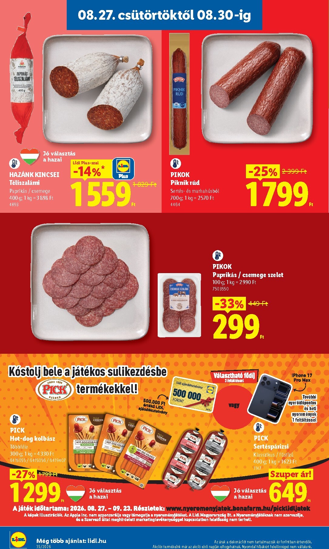 lidl - Lidl hirdetmény a következő hétre csütörtöktől 2026.08.27.-tól szerdától 2026.09.02.-ig - page: 8
