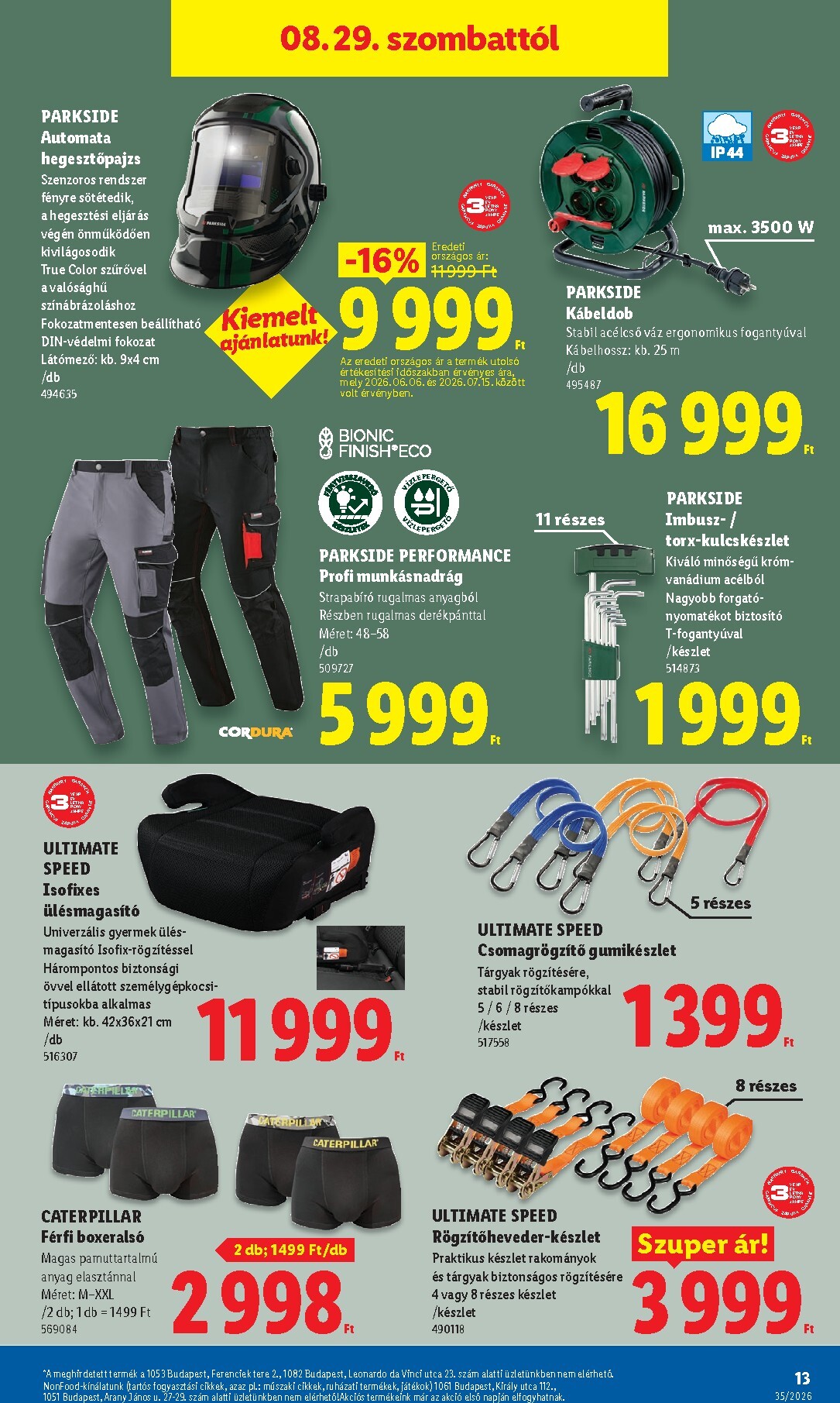 lidl - Lidl - Nonfood hirdetmény a következő hétre csütörtöktől 2026.08.27.-tól szerdától 2026.09.02.-ig - page: 13