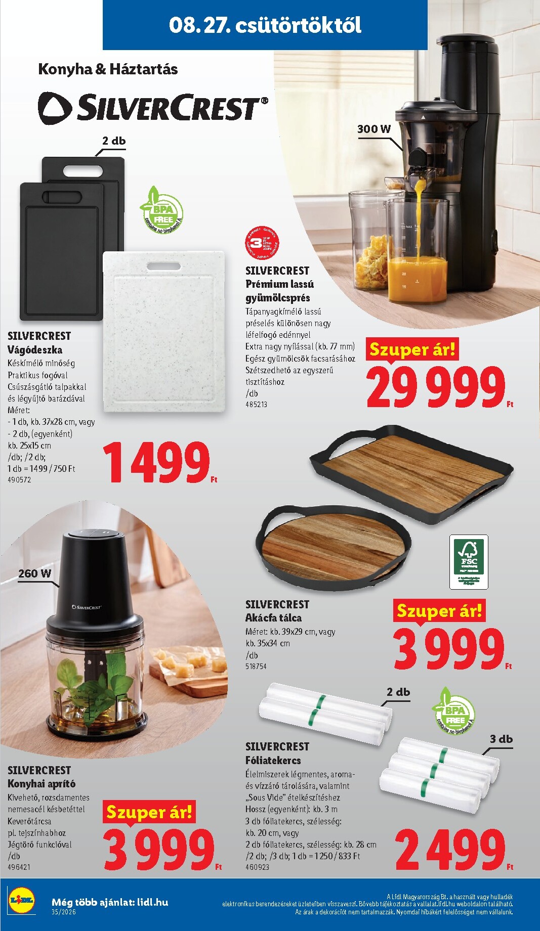 lidl - Lidl - Nonfood hirdetmény a következő hétre csütörtöktől 2026.08.27.-tól szerdától 2026.09.02.-ig - page: 6