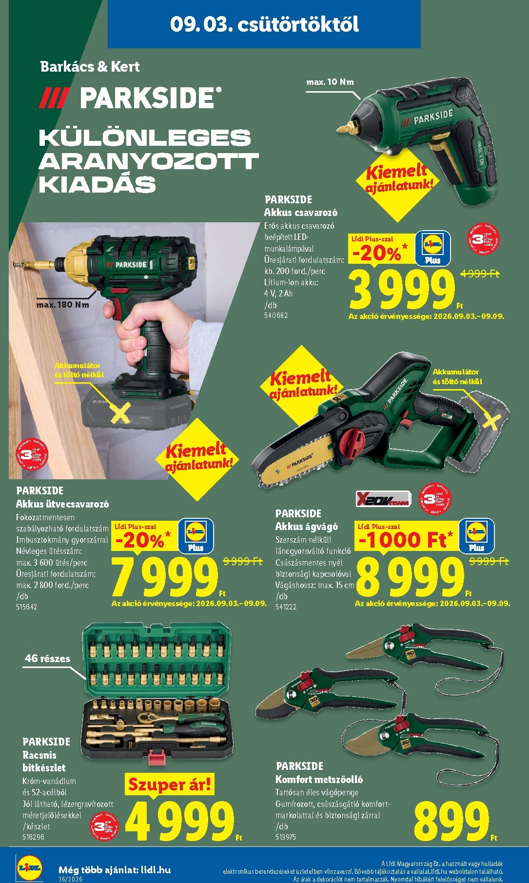 lidl - Lidl hirdetmény a következő hétre csütörtöktől 2026.09.03.-tól szerdától 2026.09.09.-ig - page: 26