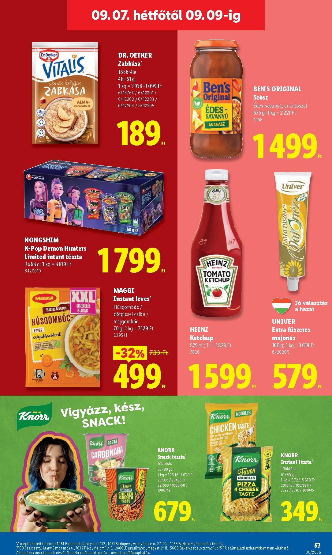 lidl - Aktuális Lidl szórólap érvényes csütörtöktől 2026.09.03.-től szerdától 2026.09.09.-ig - page: 61
