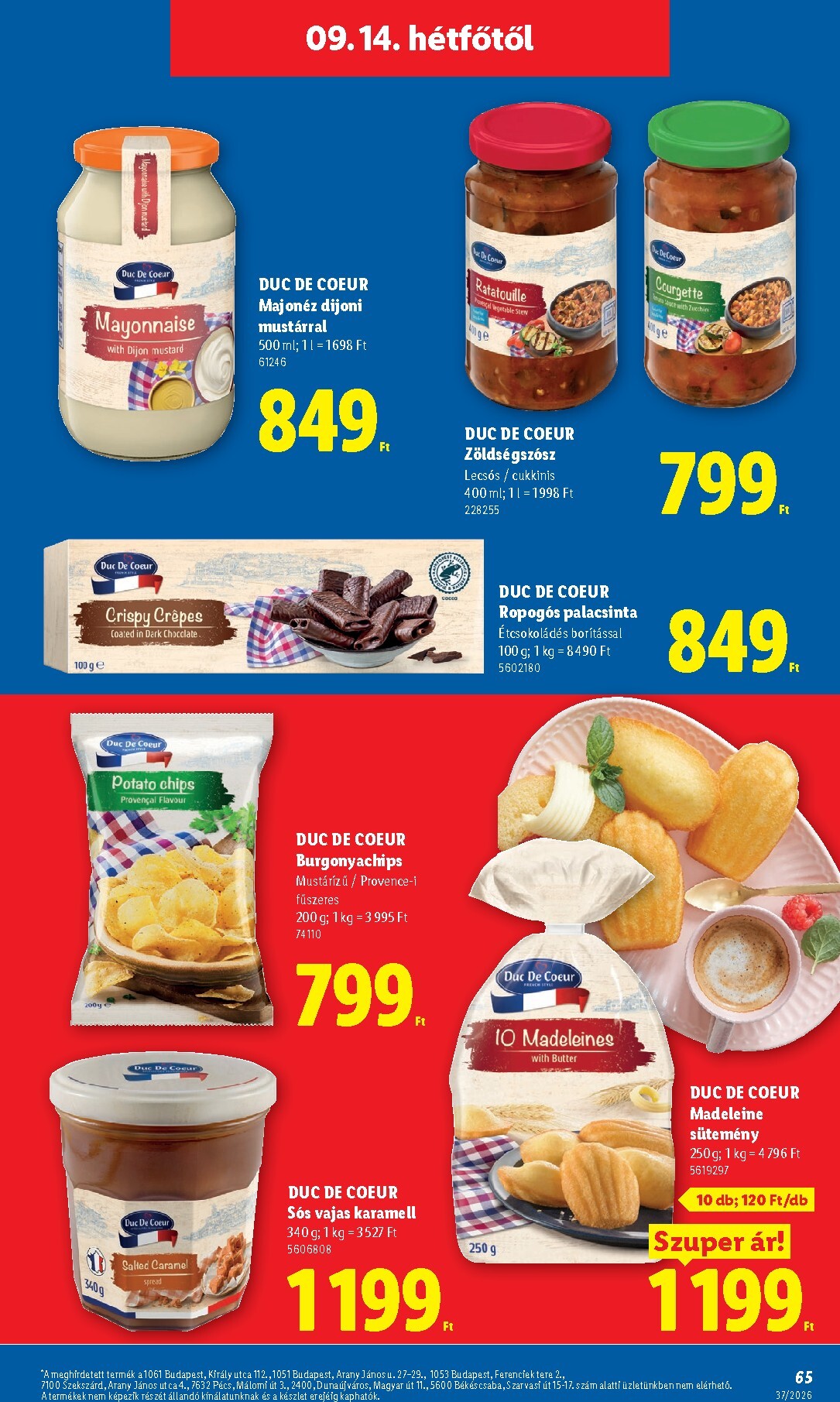 lidl - Aktuális Lidl szórólap érvényes csütörtöktől 2026.09.10.-től szerdától 2026.09.16.-ig - page: 65