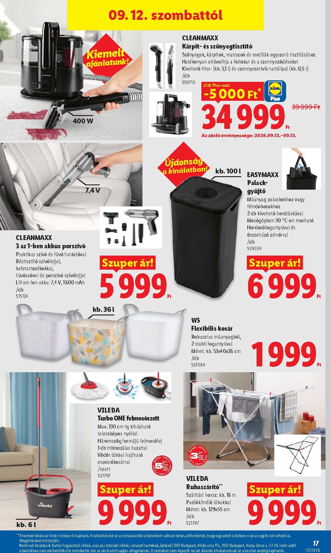 lidl - Aktuális Lidl - Nonfood szórólap érvényes csütörtöktől 2026.09.10.-től szerdától 2026.09.16.-ig - page: 17