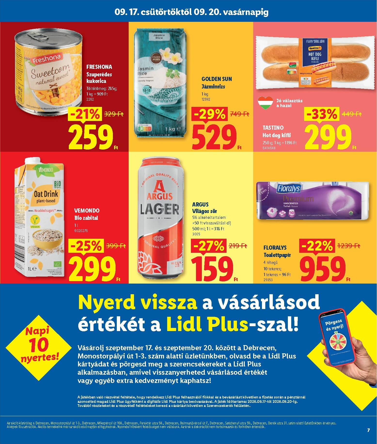 lidl - Lidl - Debrecen hirdetmény a következő hétre csütörtöktől 2026.09.17.-tól vasárnaptól 2026.09.20.-ig - page: 7