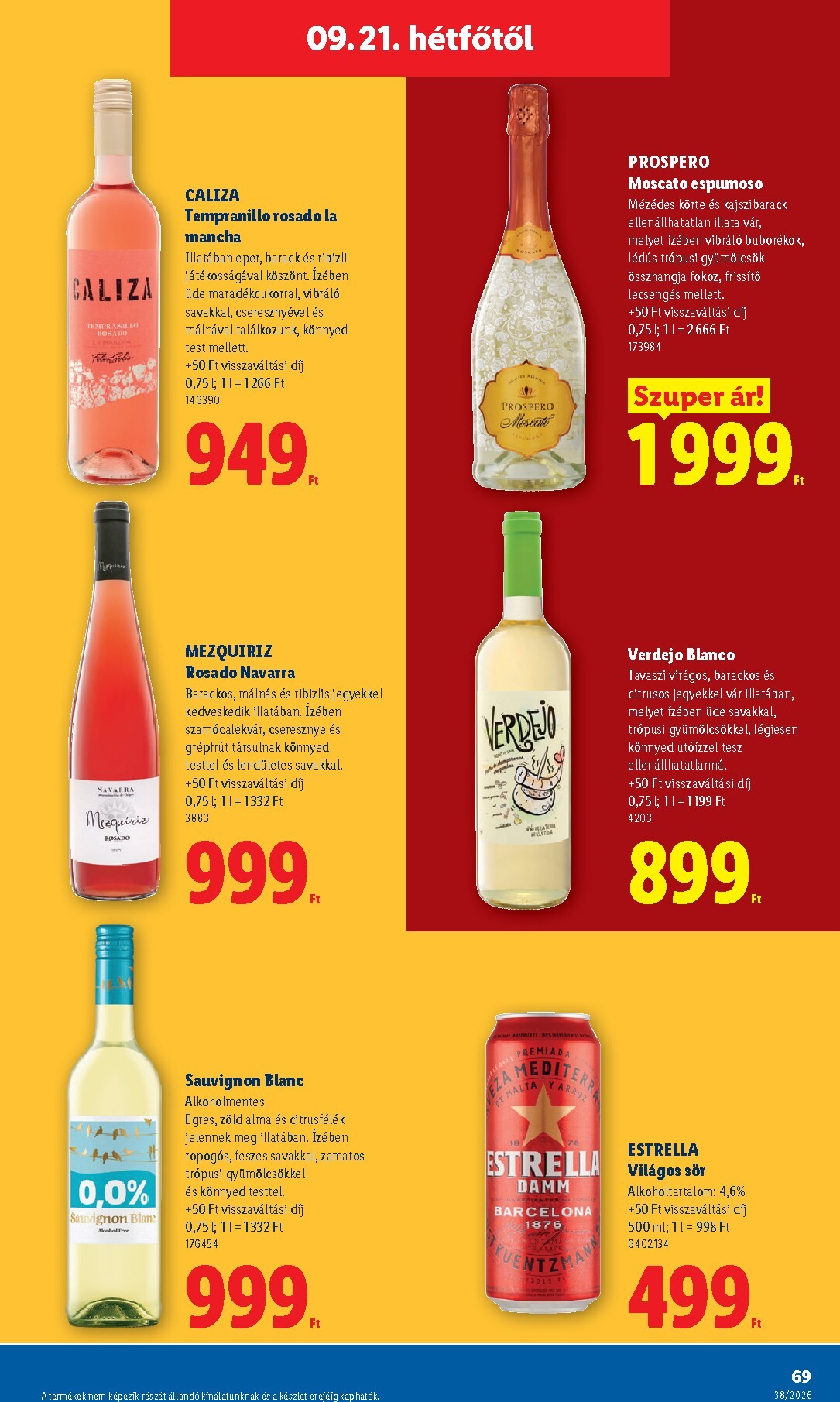 lidl - Lidl hirdetmény a következő hétre csütörtöktől 2026.09.17.-tól szerdától 2026.09.23.-ig - page: 69