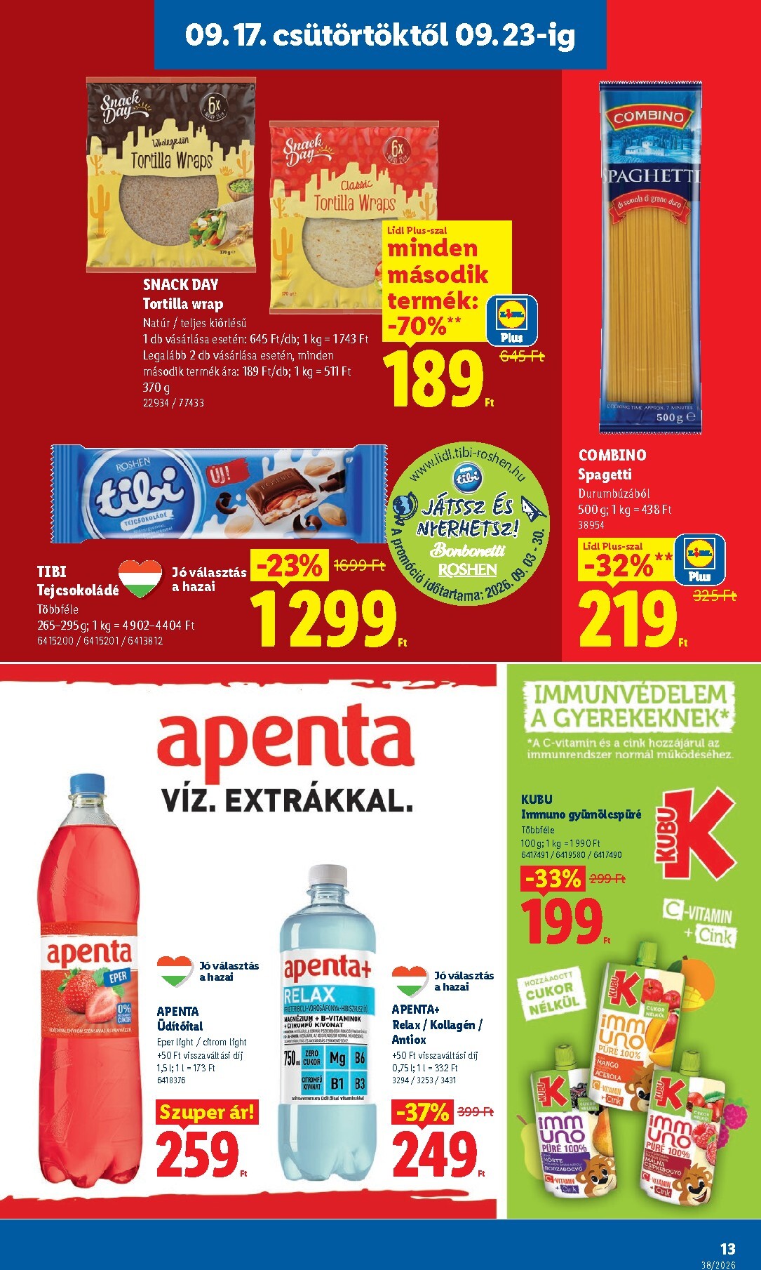 lidl - Lidl hirdetmény a következő hétre csütörtöktől 2026.09.17.-tól szerdától 2026.09.23.-ig - page: 13