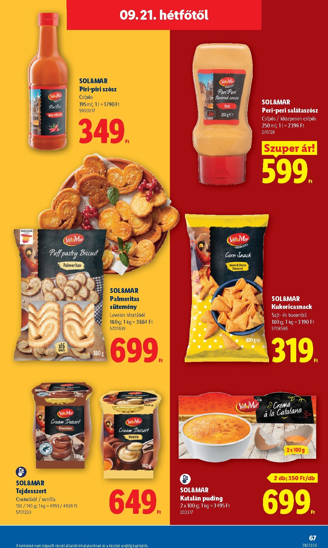 lidl - A jövőbeli Lidl akciós újság csütörtöktől 2026.09.17.-tól szerdától 2026.09.23.-ig érvényes. - page: 67