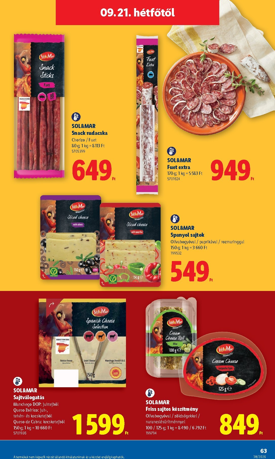 lidl - A jövőbeli Lidl akciós újság csütörtöktől 2026.09.17.-tól szerdától 2026.09.23.-ig érvényes. - page: 63