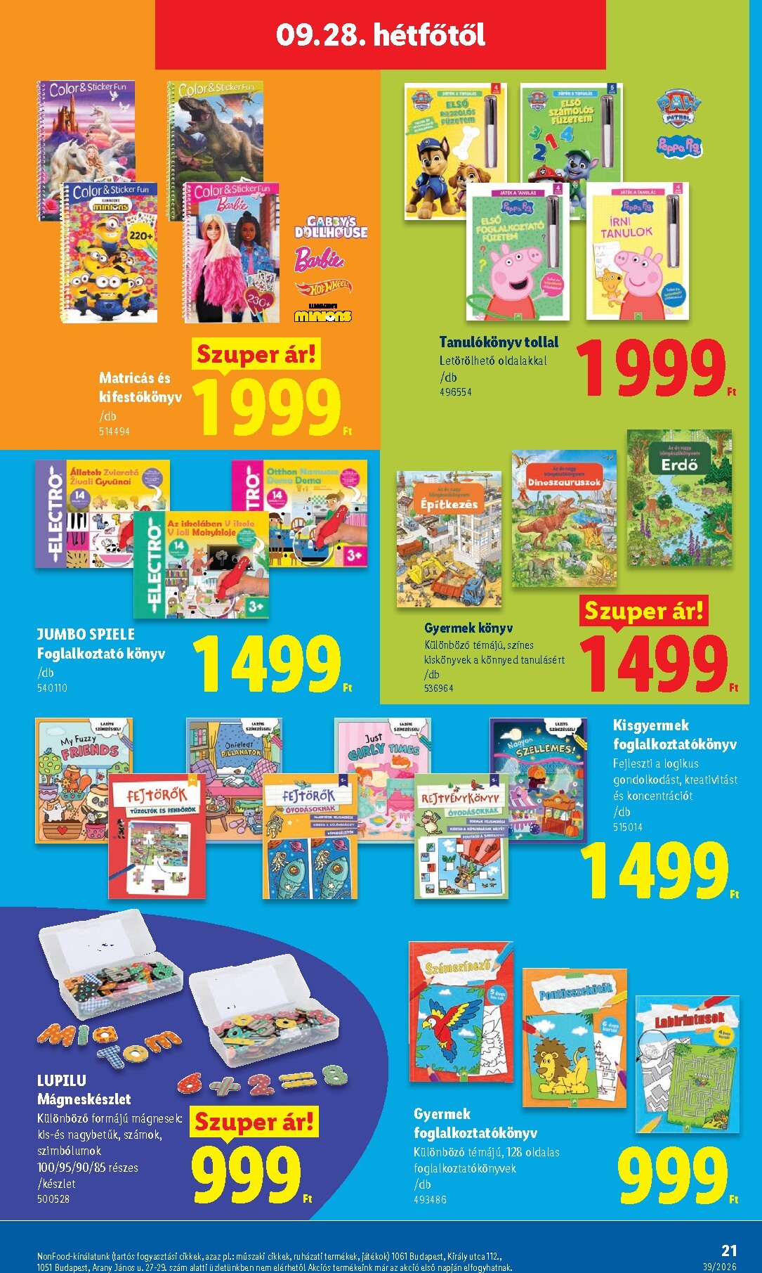 lidl - Lidl - Nonfood kínálatunk - 39. hét hirdetmény a következő hétre csütörtöktől 2026.09.24.-tól szerdától 2026.09.30.-ig - page: 21