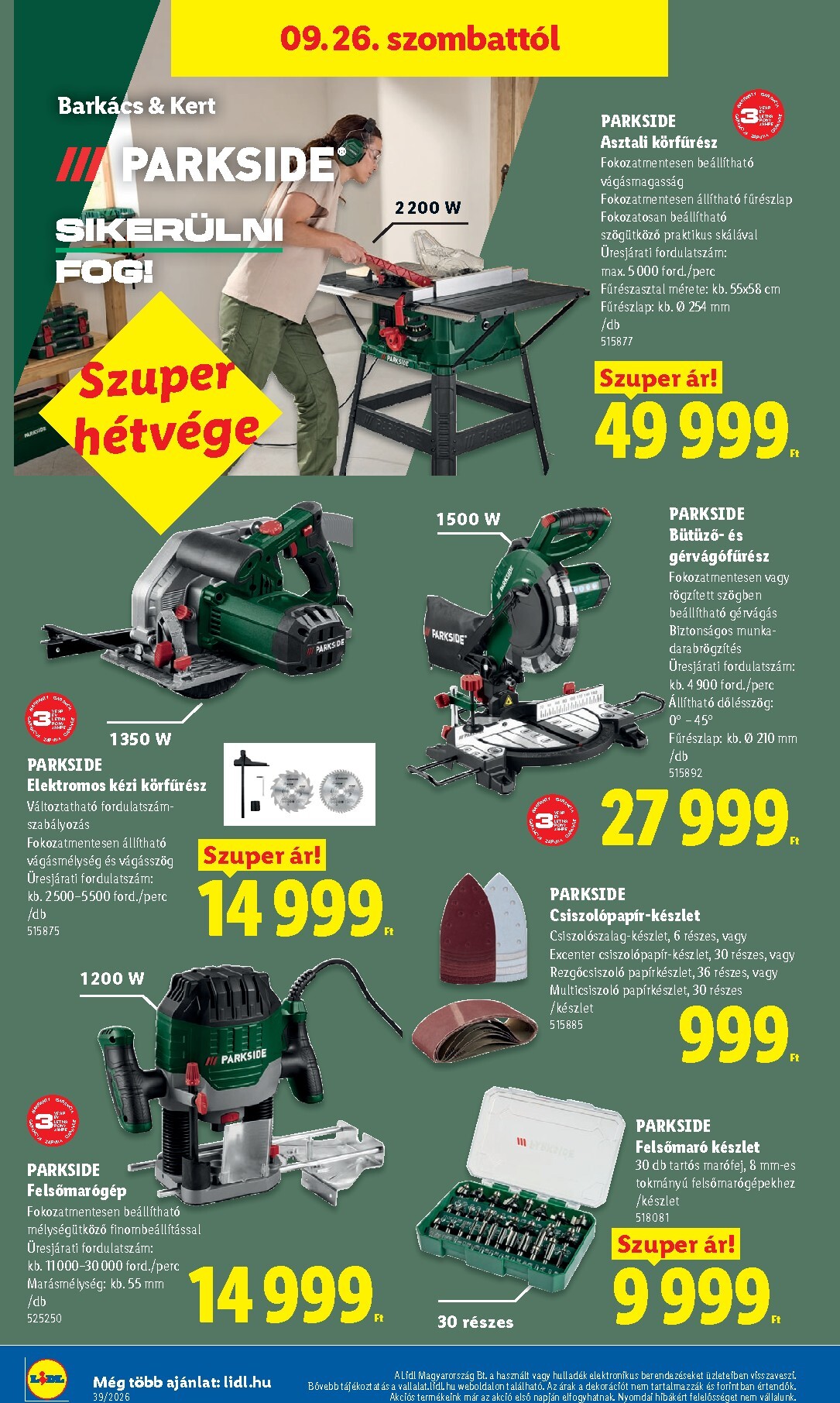 lidl - Lidl - Nonfood kínálatunk - 39. hét hirdetmény a következő hétre csütörtöktől 2026.09.24.-tól szerdától 2026.09.30.-ig - page: 10