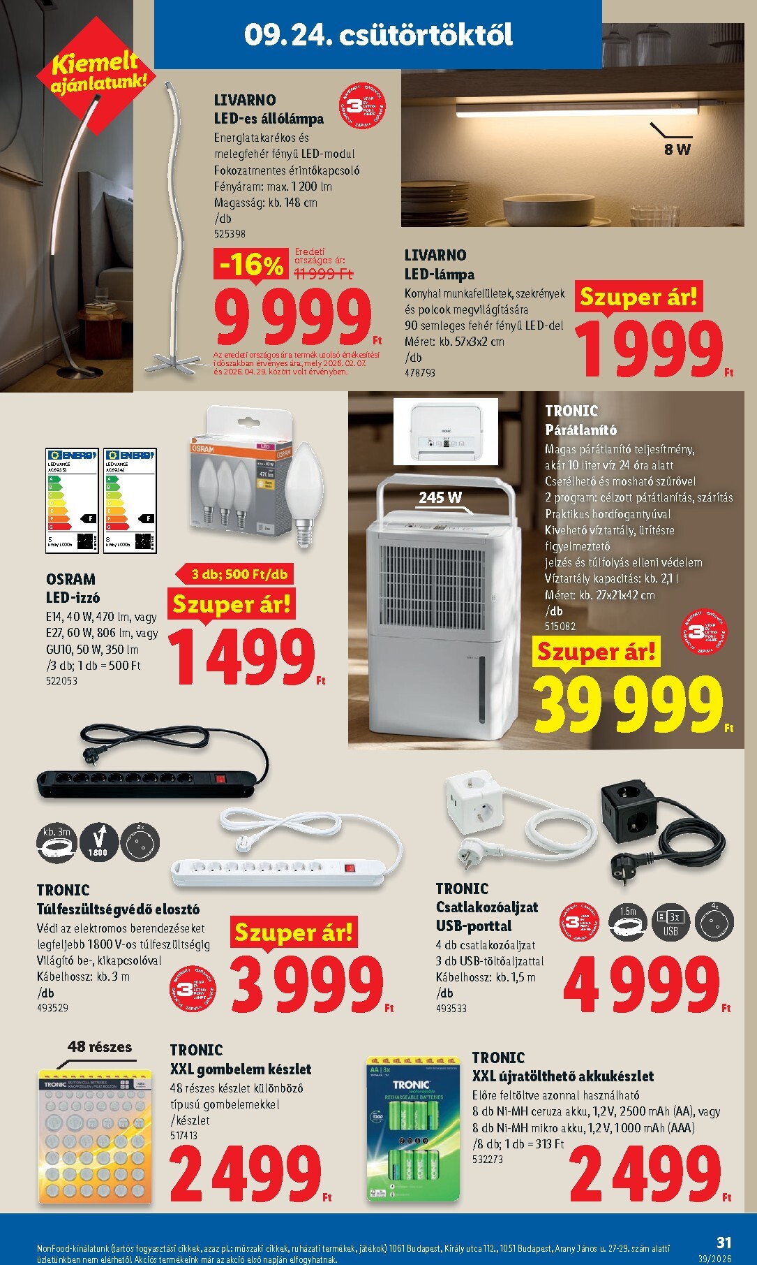 lidl - Aktuális Lidl szórólap érvényes csütörtöktől 2026.09.24.-től szerdától 2026.09.30.-ig - page: 31