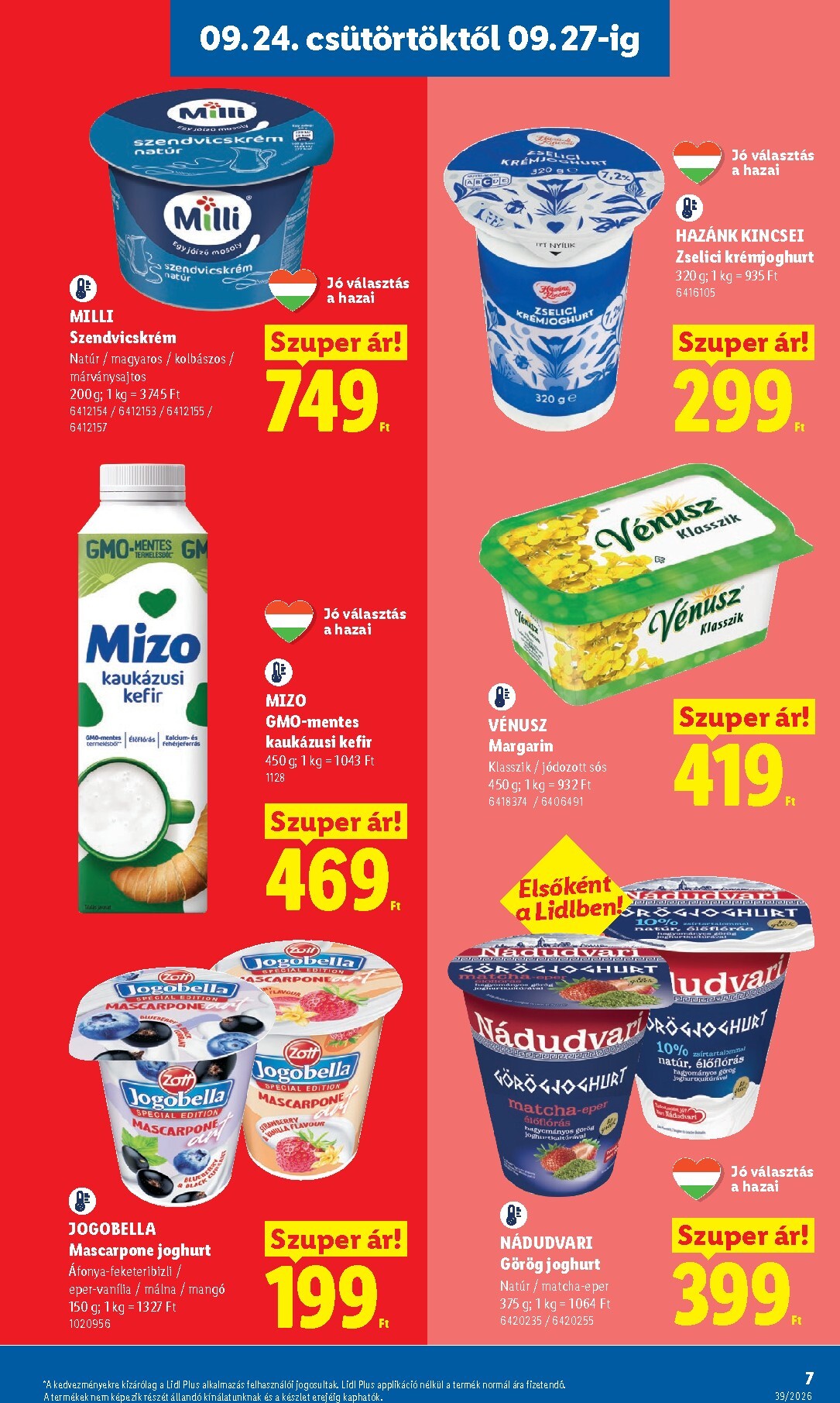lidl - Aktuális Lidl szórólap érvényes csütörtöktől 2026.09.24.-től szerdától 2026.09.30.-ig - page: 7